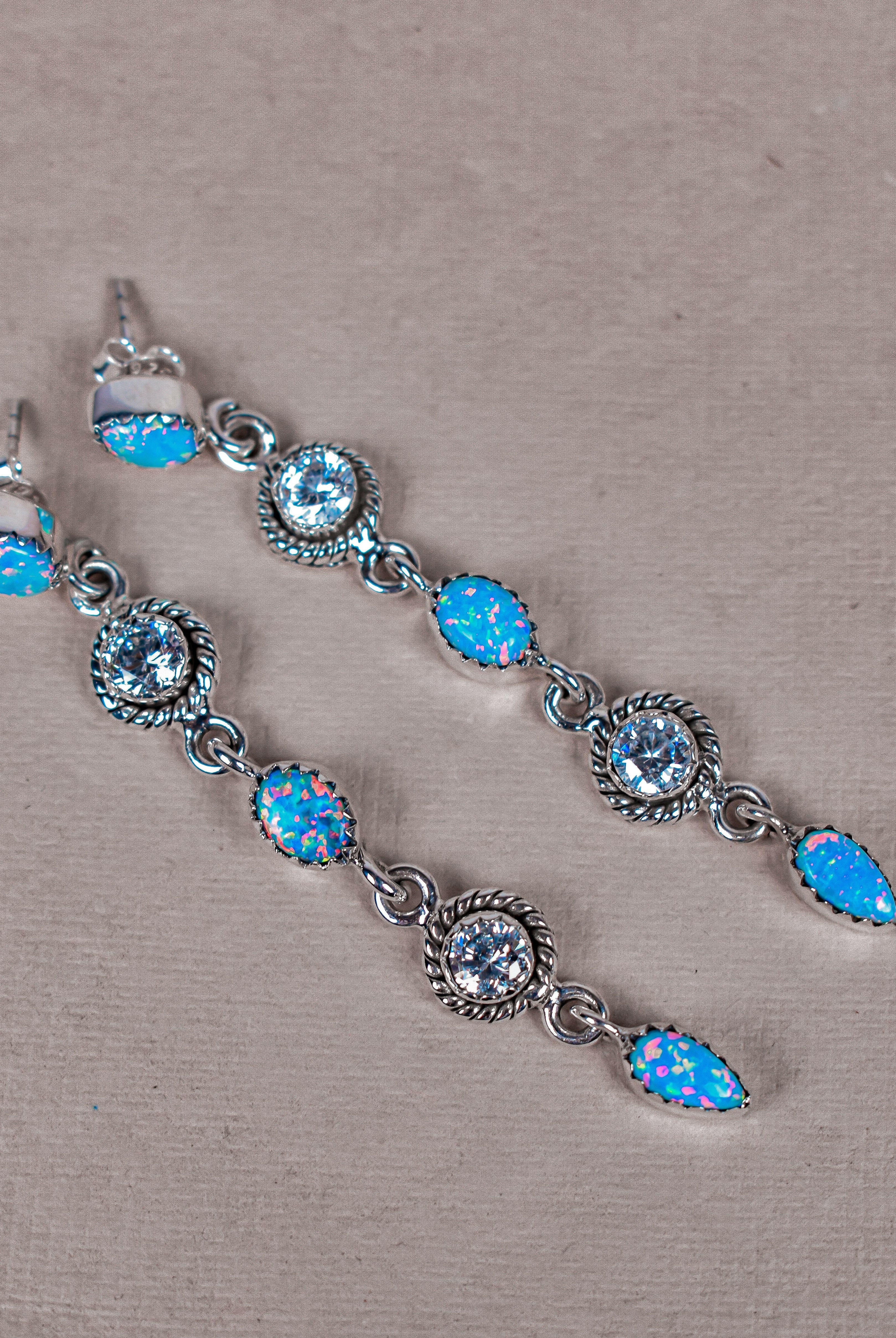 Triple Double Dangle Earrings-Drop Earrings-Krush Kandy, Women's Online Fashion Boutique Located in Phoenix, Arizona (Scottsdale Area)