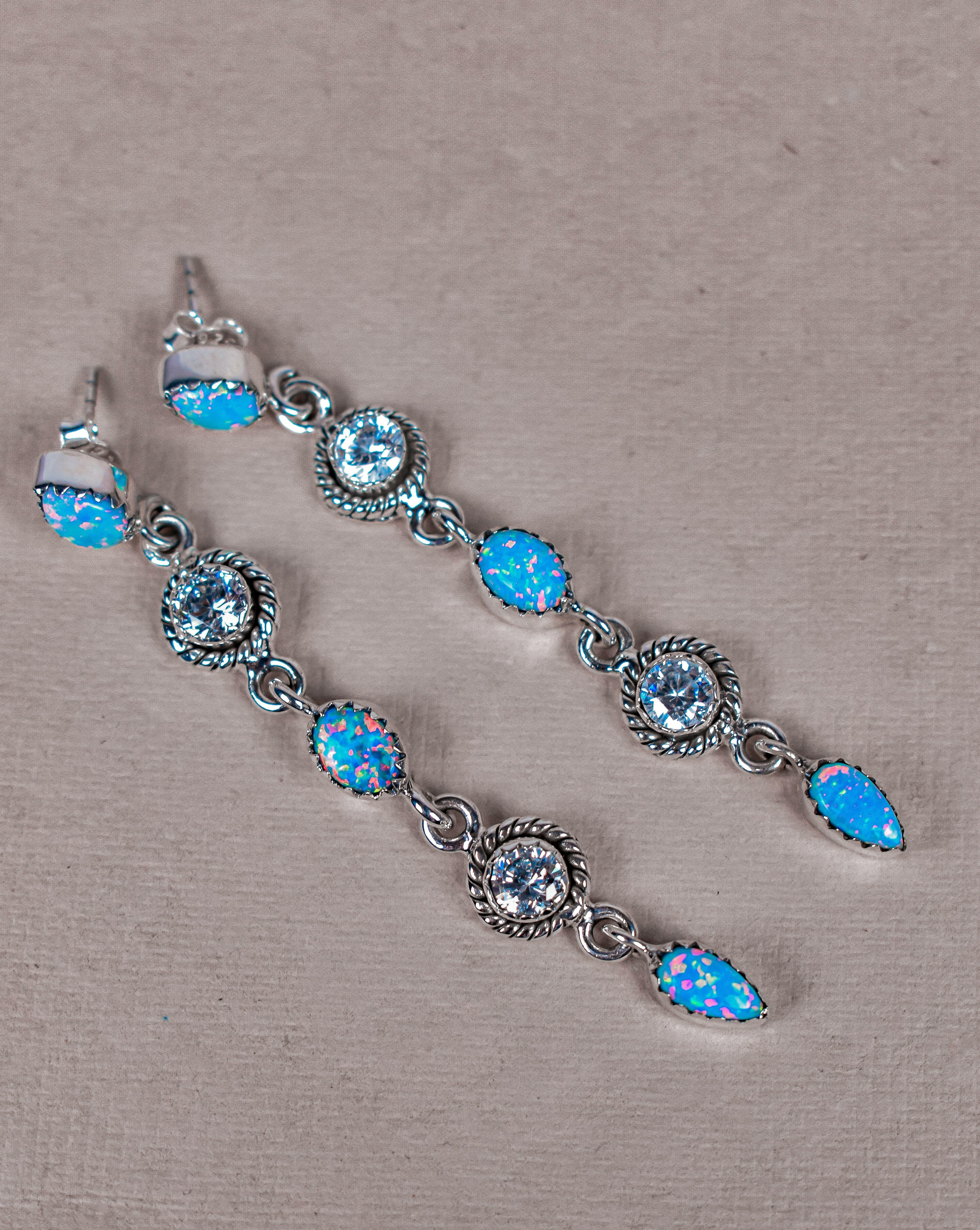 Triple Double Dangle Earrings-Drop Earrings-Krush Kandy, Women's Online Fashion Boutique Located in Phoenix, Arizona (Scottsdale Area)