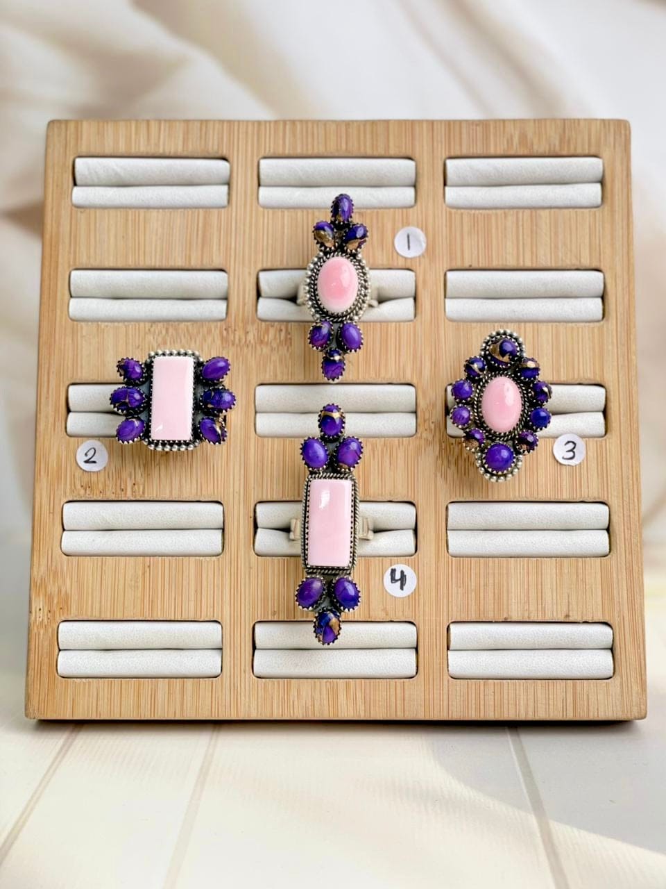 Pink Conch & Berry Dahlia Cluster Rings-Rings-Krush Kandy, Women's Online Fashion Boutique Located in Phoenix, Arizona (Scottsdale Area)