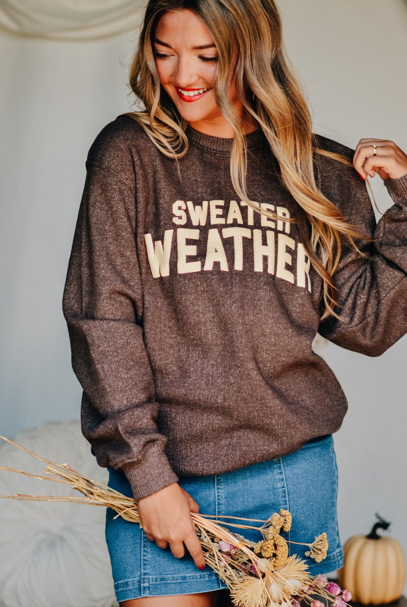 Sweater Weather Knit Sweatshirt-Krush Kandy, Women's Online Fashion Boutique Located in Phoenix, Arizona (Scottsdale Area)
