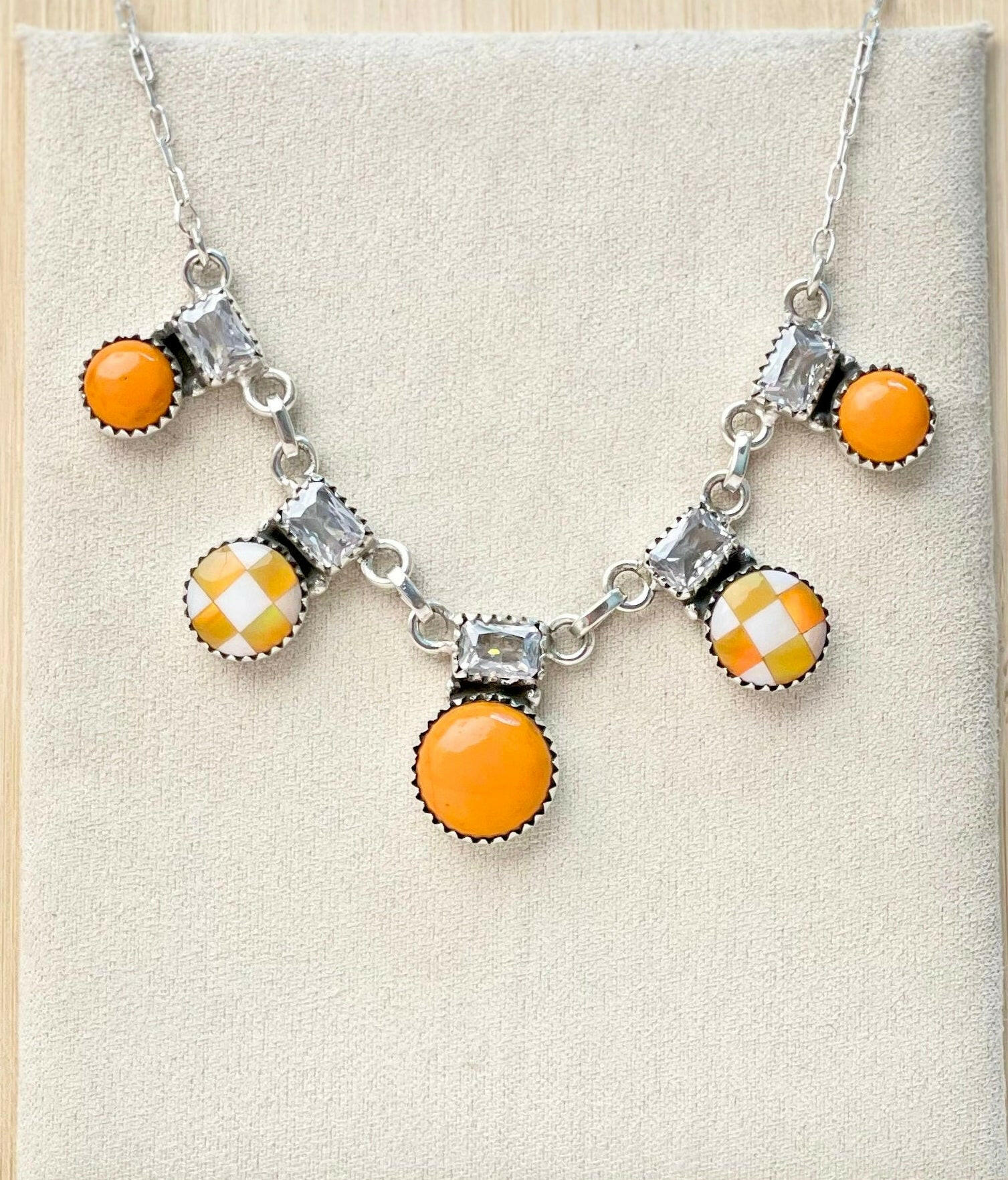 Tangerine Rosarita and Aurora Opal Statement Necklace-Necklaces-Krush Kandy, Women's Online Fashion Boutique Located in Phoenix, Arizona (Scottsdale Area)