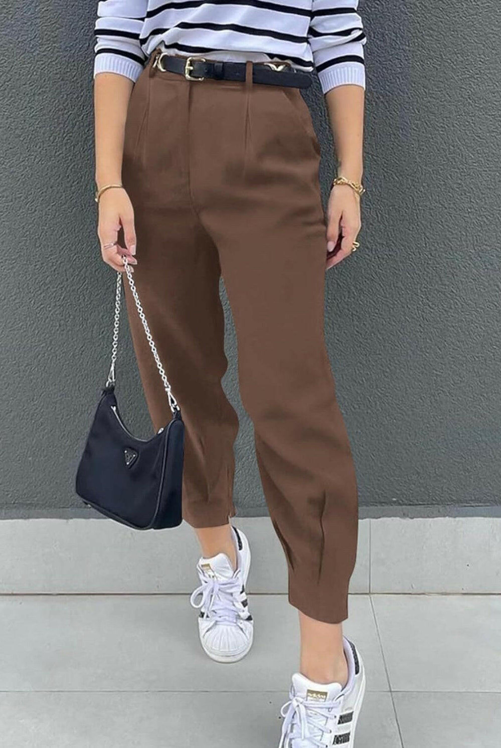 High Waist Cropped Pants-Krush Kandy, Women's Online Fashion Boutique Located in Phoenix, Arizona (Scottsdale Area)