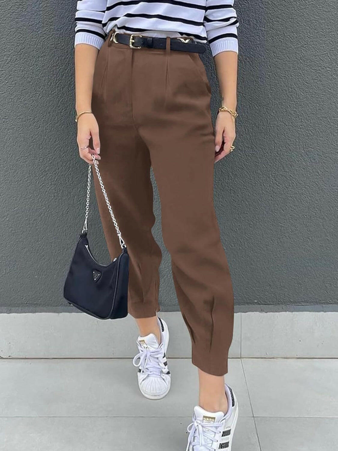 High Waist Cropped Pants-Krush Kandy, Women's Online Fashion Boutique Located in Phoenix, Arizona (Scottsdale Area)