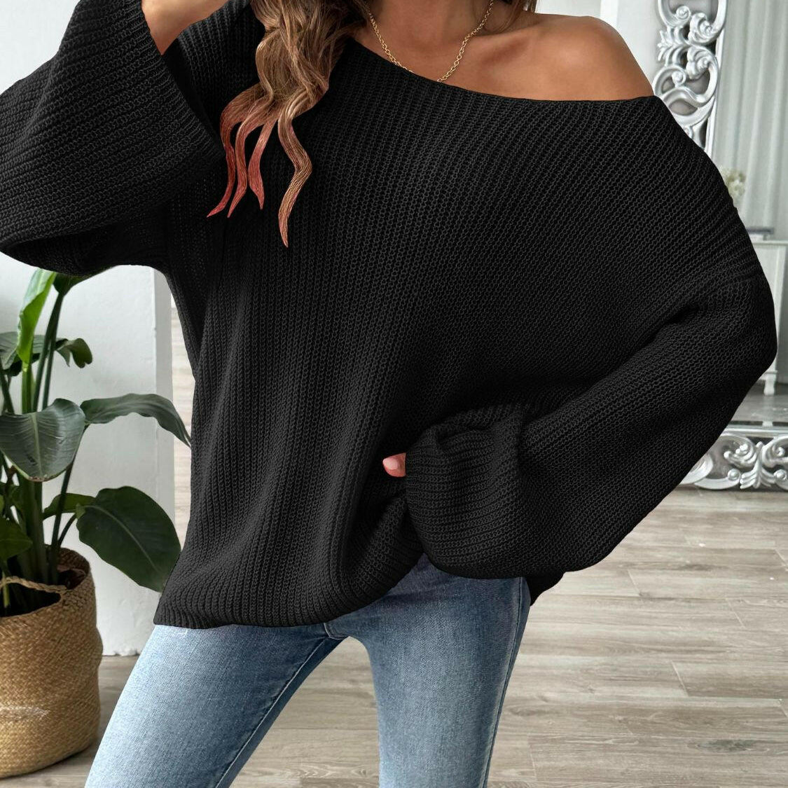 Round Neck Long Sleeve Sweater-Krush Kandy, Women's Online Fashion Boutique Located in Phoenix, Arizona (Scottsdale Area)