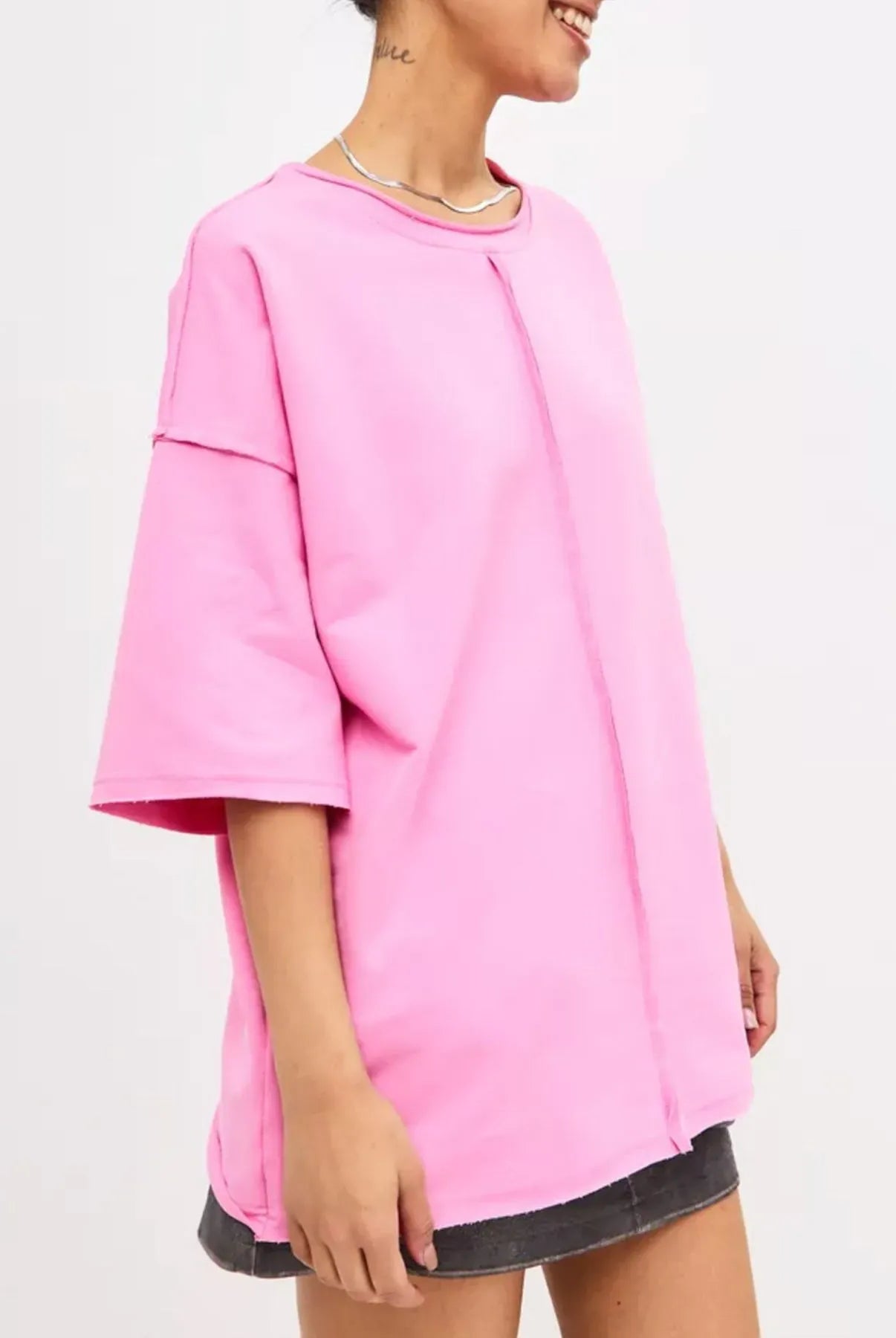 Round Neck Half Sleeve T-Shirt-Krush Kandy, Women's Online Fashion Boutique Located in Phoenix, Arizona (Scottsdale Area)