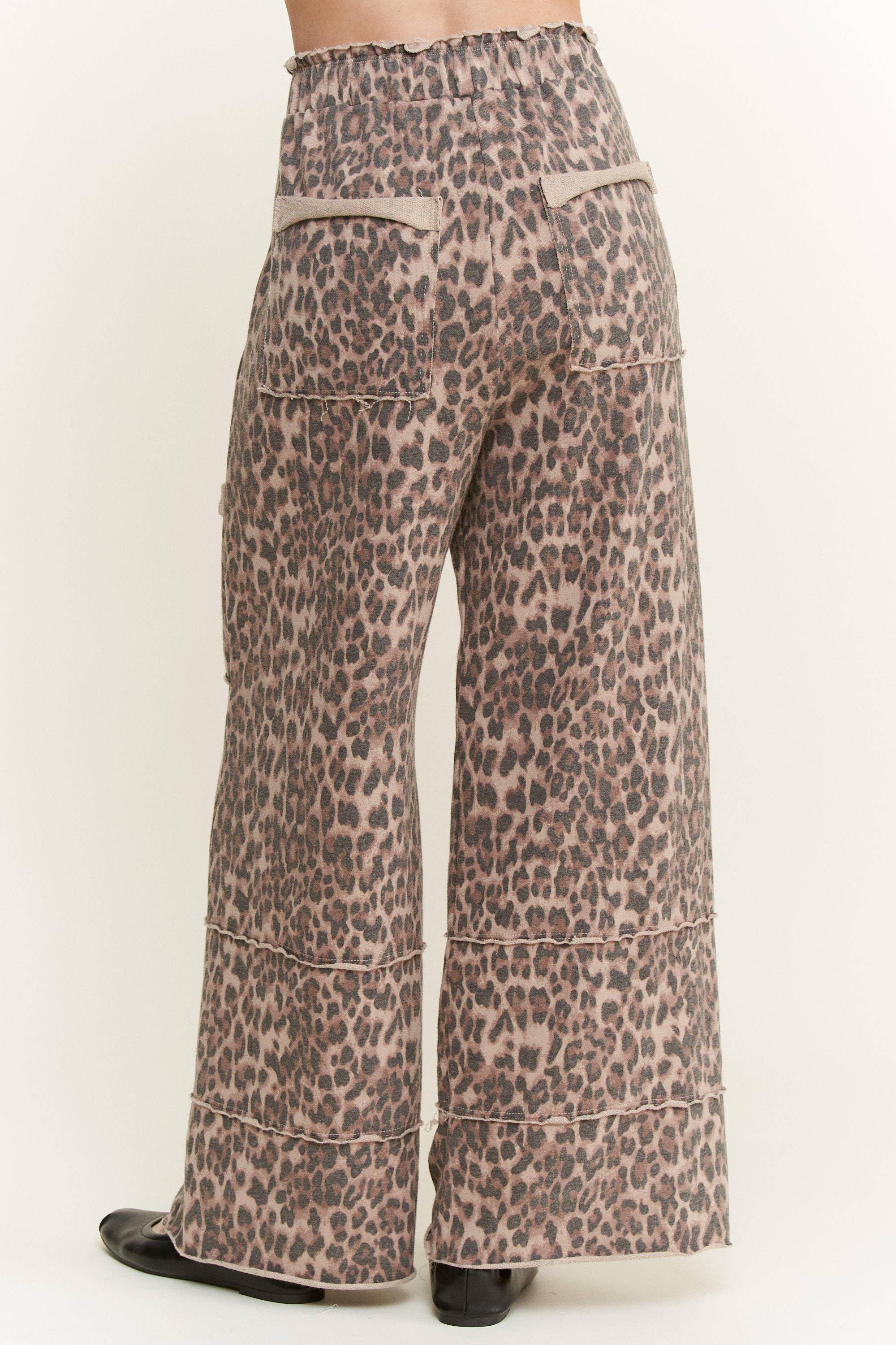 Mineral Washed Animal Leopard Wide Leg Pants-Pants-Krush Kandy, Women's Online Fashion Boutique Located in Phoenix, Arizona (Scottsdale Area)