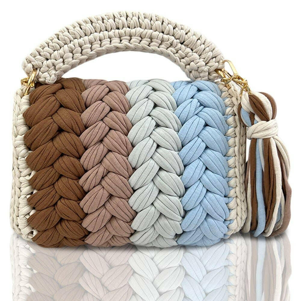 Cloud & Clay Handmade Crochet Purse-handbags-Krush Kandy, Women's Online Fashion Boutique Located in Phoenix, Arizona (Scottsdale Area)