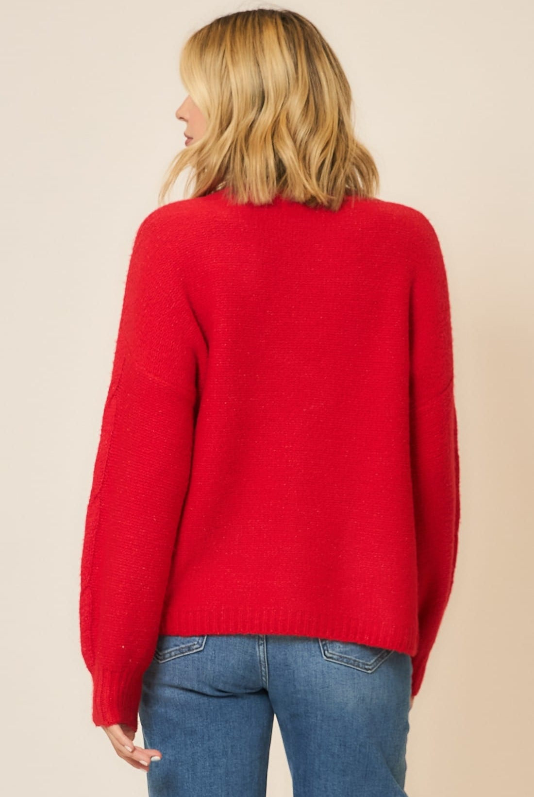 Soft Brushed Embroidered Bow Knit Sweater-Sweaters-Krush Kandy, Women's Online Fashion Boutique Located in Phoenix, Arizona (Scottsdale Area)