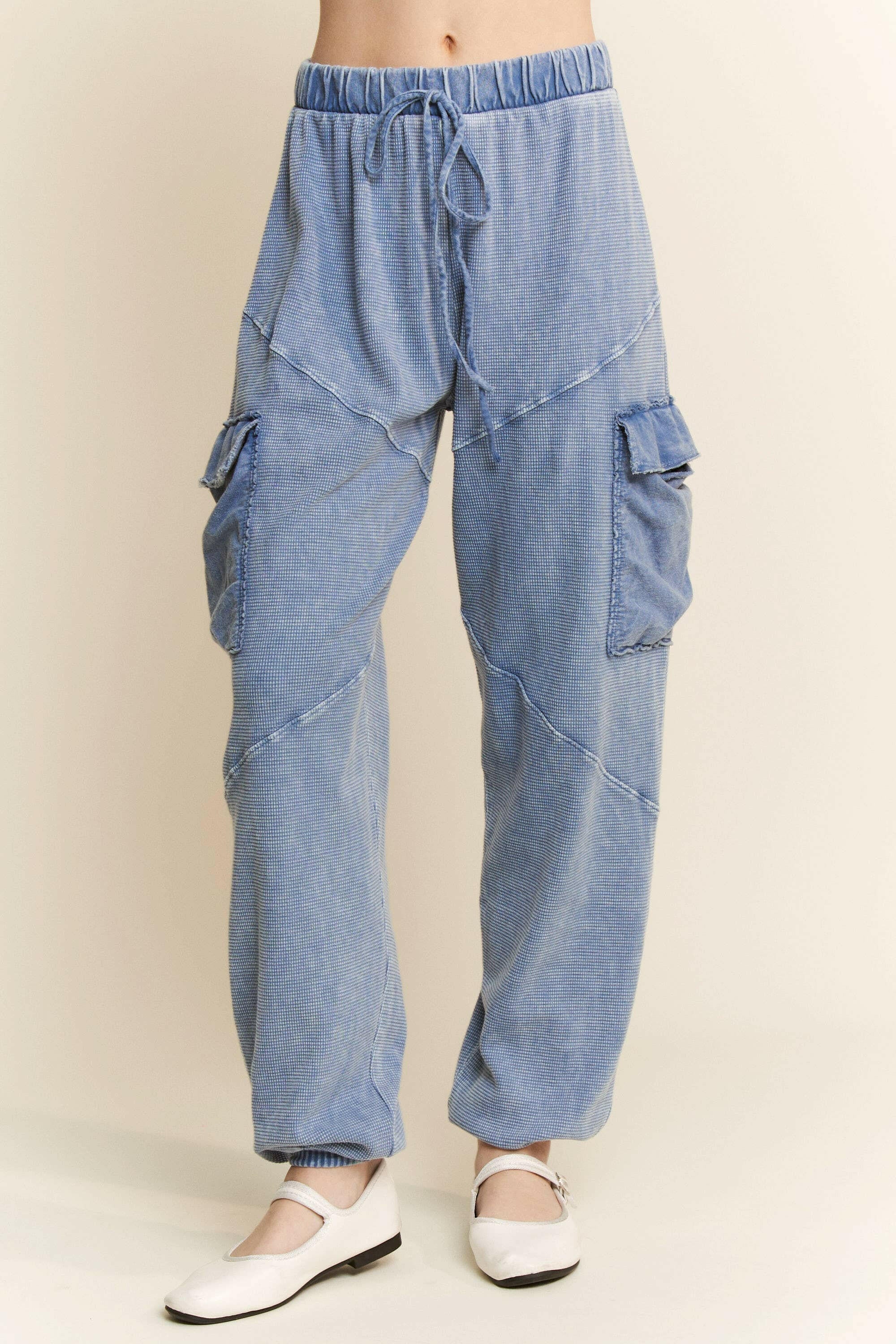 J.HER Mineral Wash Cargo pocket detail Joggers-Krush Kandy, Women's Online Fashion Boutique Located in Phoenix, Arizona (Scottsdale Area)