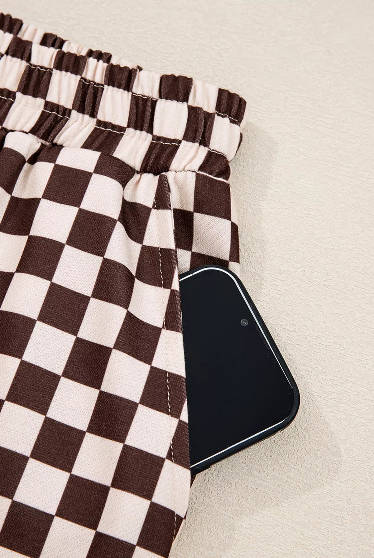 Checkered Drawstring Hoodie and Pants Set-2 Piece Outfit Sets-Krush Kandy, Women's Online Fashion Boutique Located in Phoenix, Arizona (Scottsdale Area)