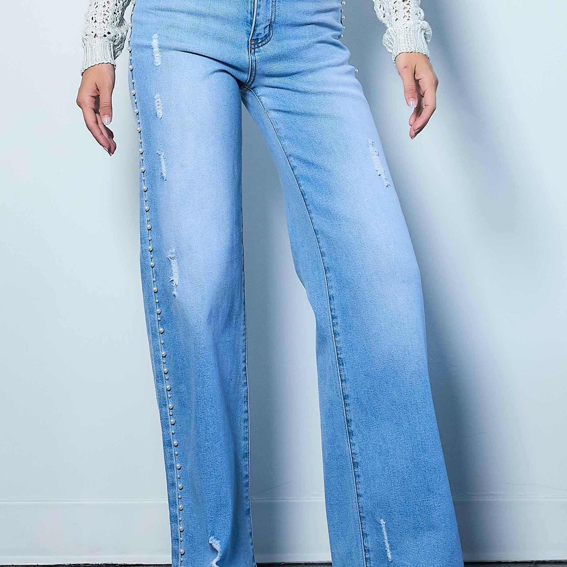 Pearl High-Rise Wide Leg Jeans-Jeans-Krush Kandy, Women's Online Fashion Boutique Located in Phoenix, Arizona (Scottsdale Area)