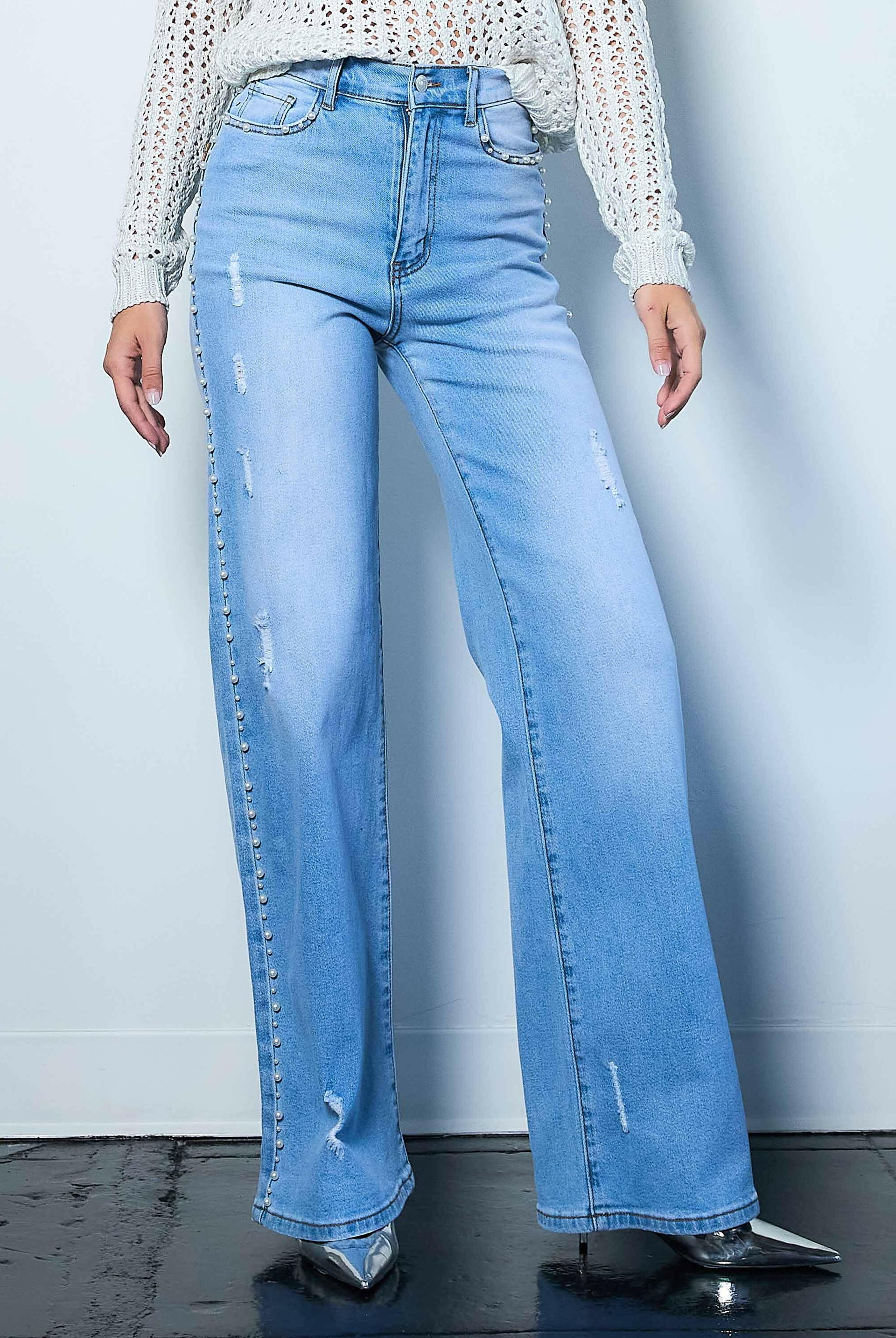 Pearl High-Rise Wide Leg Jeans-Jeans-Krush Kandy, Women's Online Fashion Boutique Located in Phoenix, Arizona (Scottsdale Area)