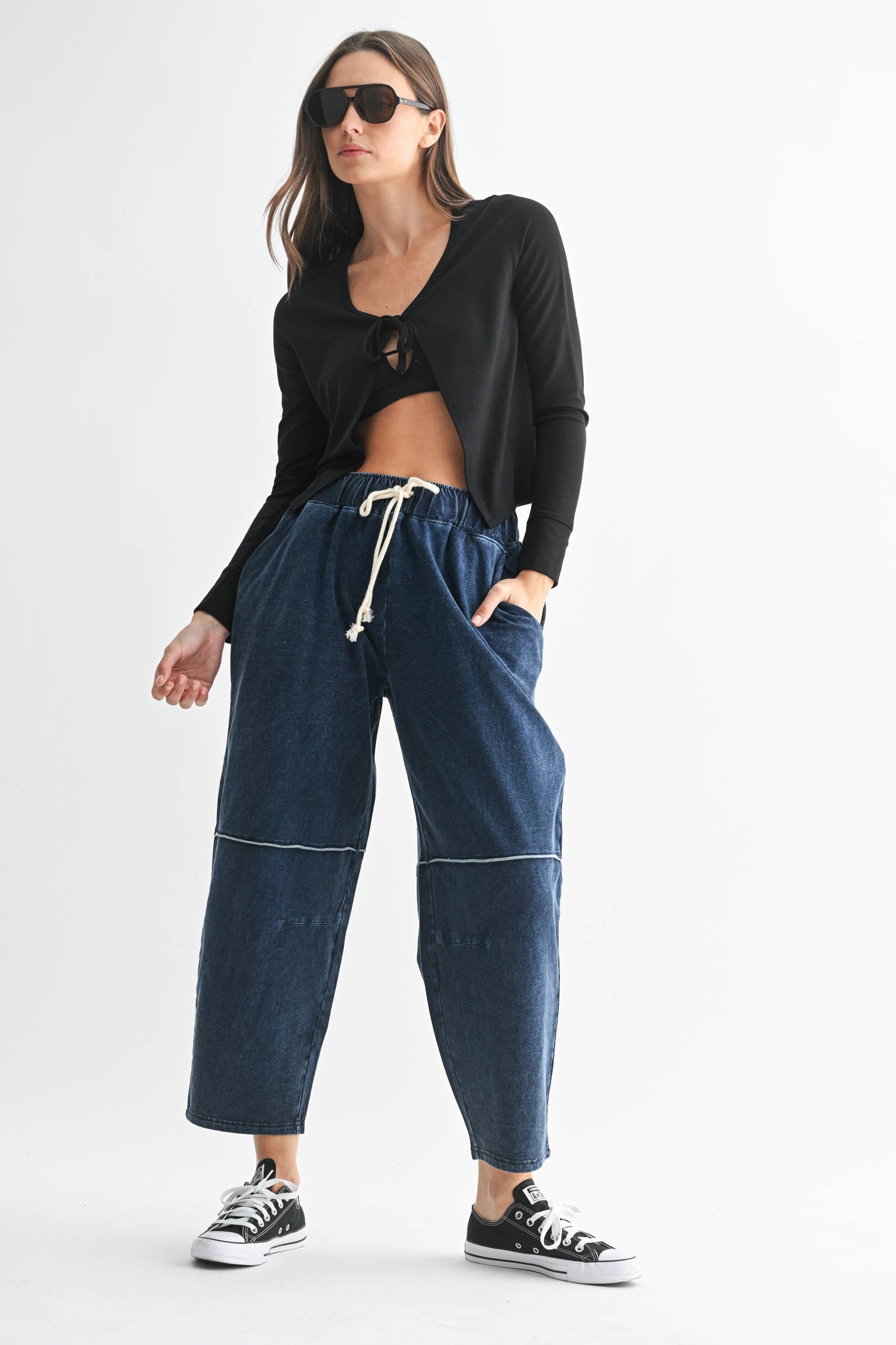 Cotton Blend Mineral Wash Cropped Straight Leg Pants-Bottoms-Krush Kandy, Women's Online Fashion Boutique Located in Phoenix, Arizona (Scottsdale Area)