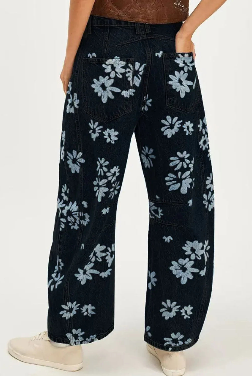 Printed Wide Leg Jeans-Denim-Krush Kandy, Women's Online Fashion Boutique Located in Phoenix, Arizona (Scottsdale Area)