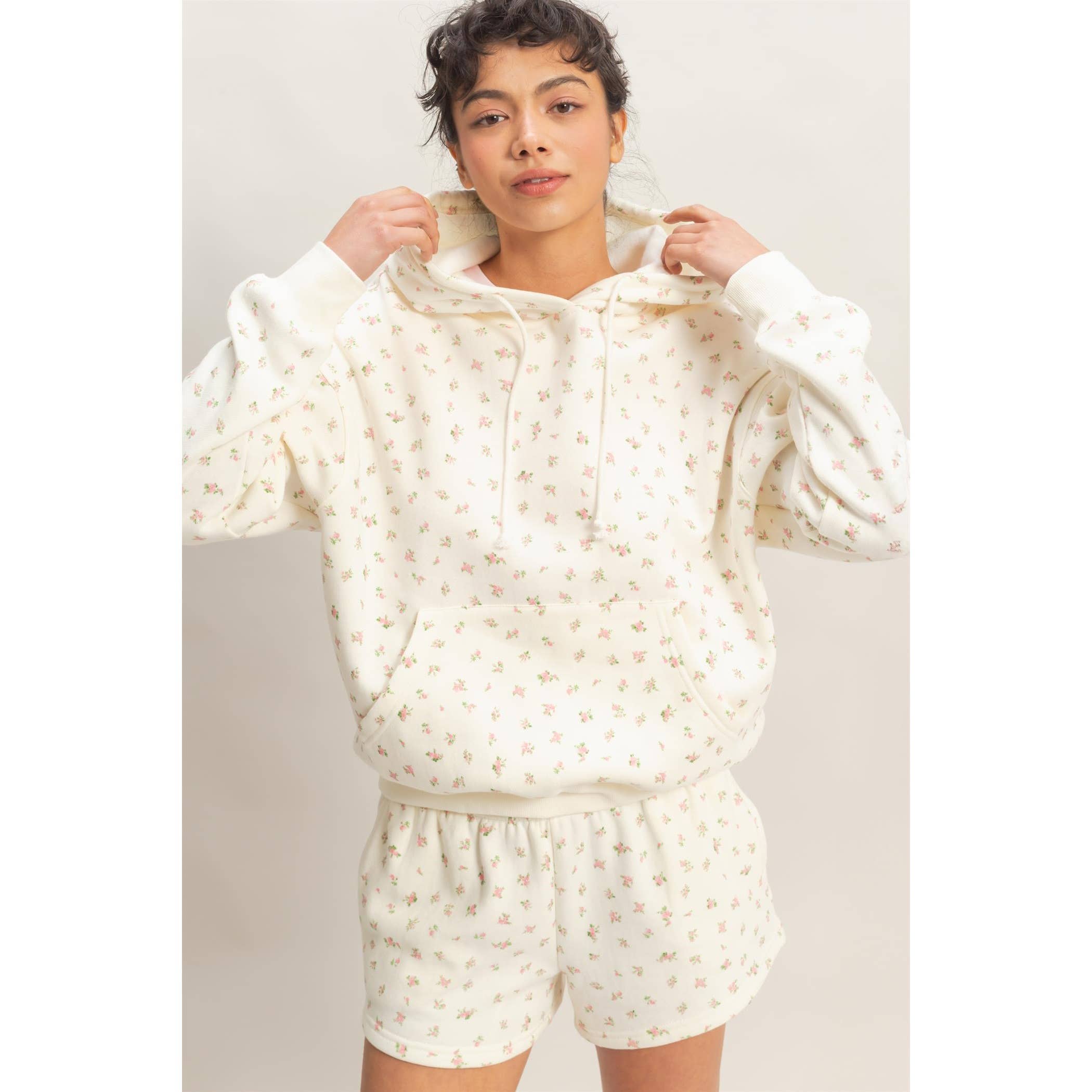 Ditsy Floral French Terry Hoodie