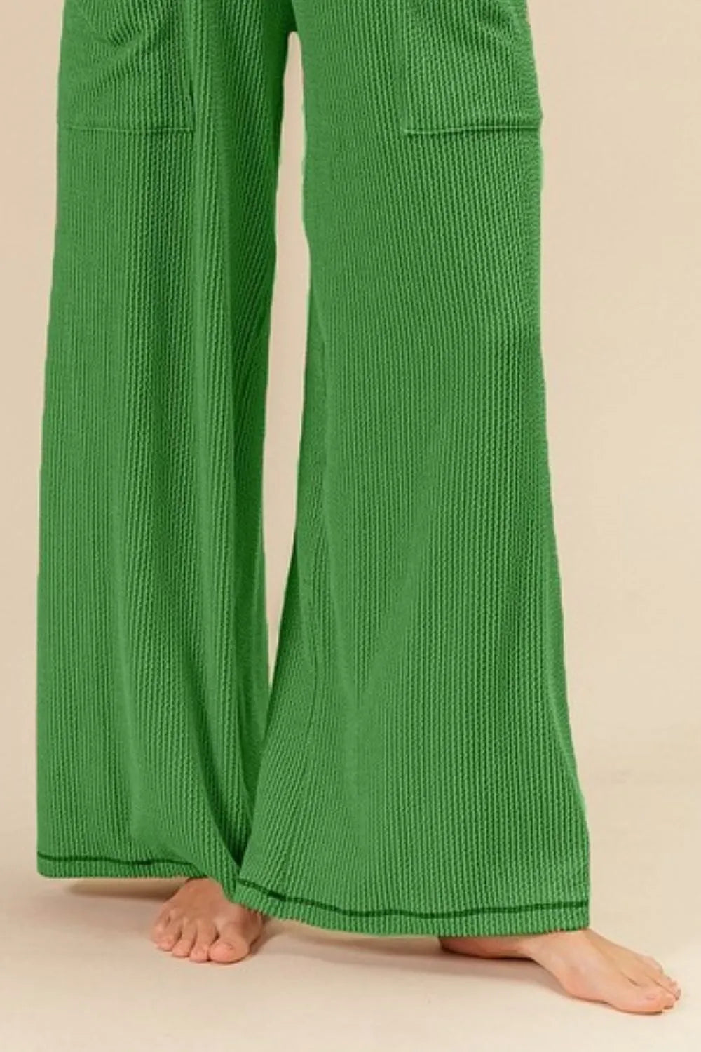 BiBi 2tone Cord Rib Waist Band Side Pocket Pants-Pants-Krush Kandy, Women's Online Fashion Boutique Located in Phoenix, Arizona (Scottsdale Area)