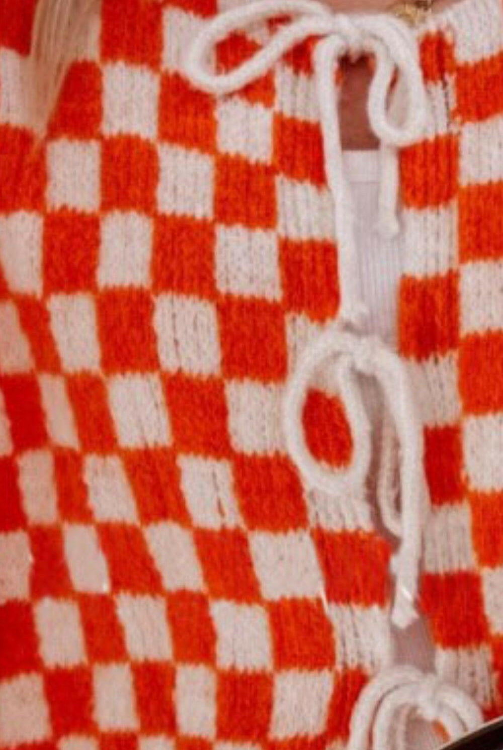 Double Take Tied Checkered Dropped Shoulder Flounce Sleeve Cardigan-Krush Kandy, Women's Online Fashion Boutique Located in Phoenix, Arizona (Scottsdale Area)