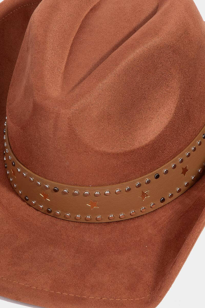 Studded Star Brim Cowboy Hat-Hats-Krush Kandy, Women's Online Fashion Boutique Located in Phoenix, Arizona (Scottsdale Area)