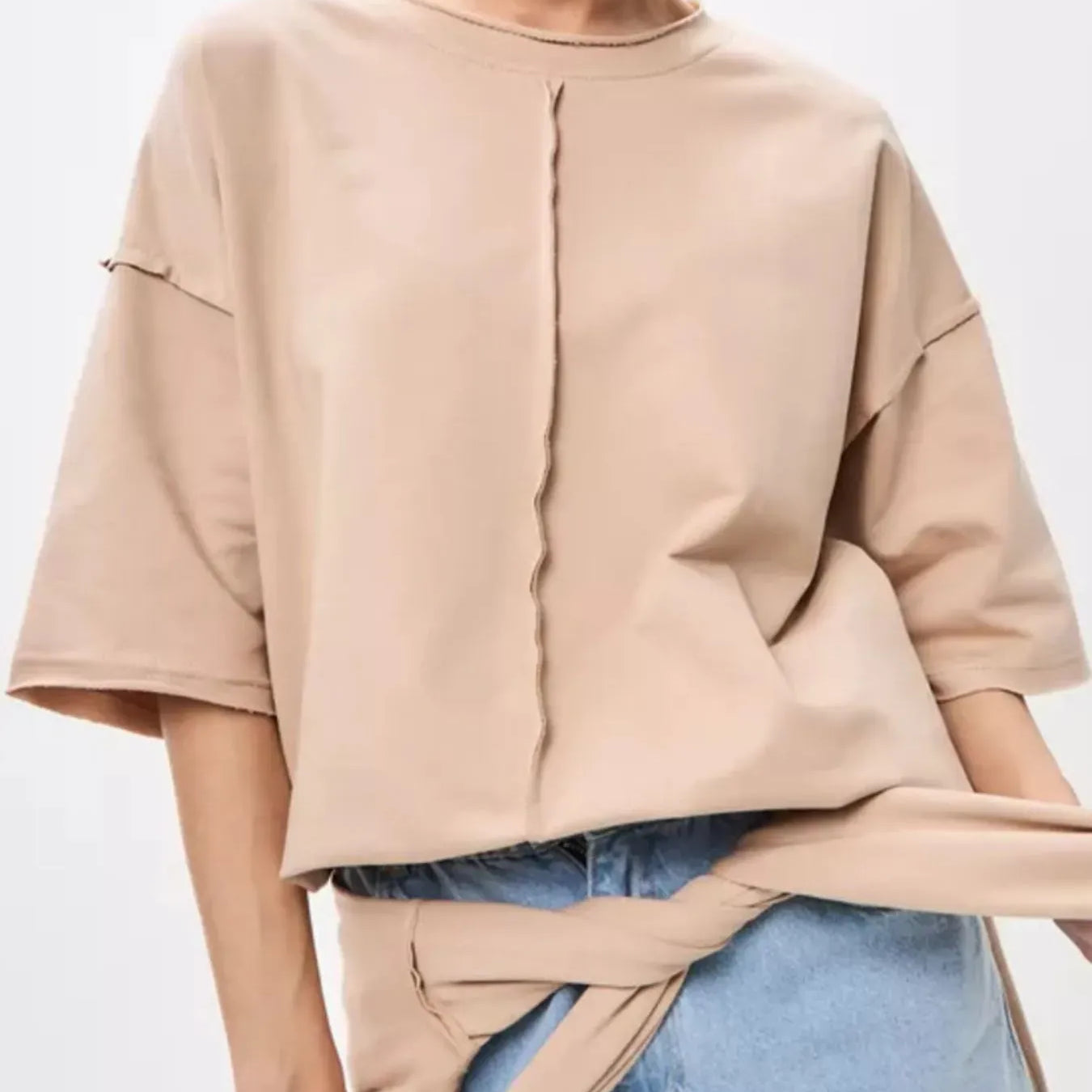 Round Neck Half Sleeve T-Shirt-Krush Kandy, Women's Online Fashion Boutique Located in Phoenix, Arizona (Scottsdale Area)