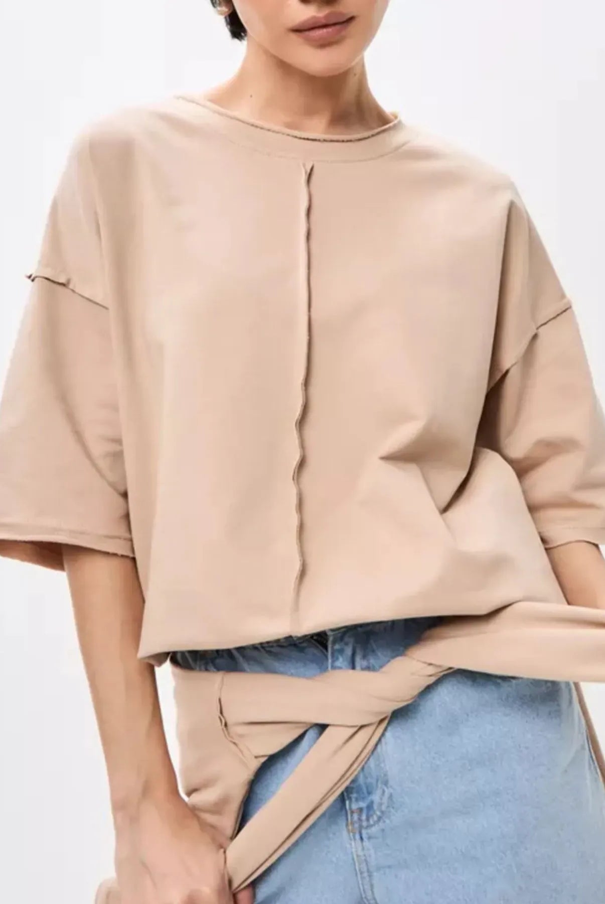Round Neck Half Sleeve T-Shirt-Krush Kandy, Women's Online Fashion Boutique Located in Phoenix, Arizona (Scottsdale Area)