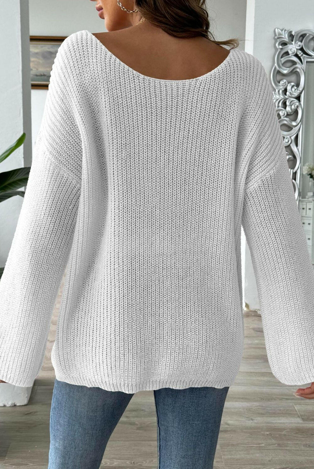 Round Neck Long Sleeve Sweater-Krush Kandy, Women's Online Fashion Boutique Located in Phoenix, Arizona (Scottsdale Area)