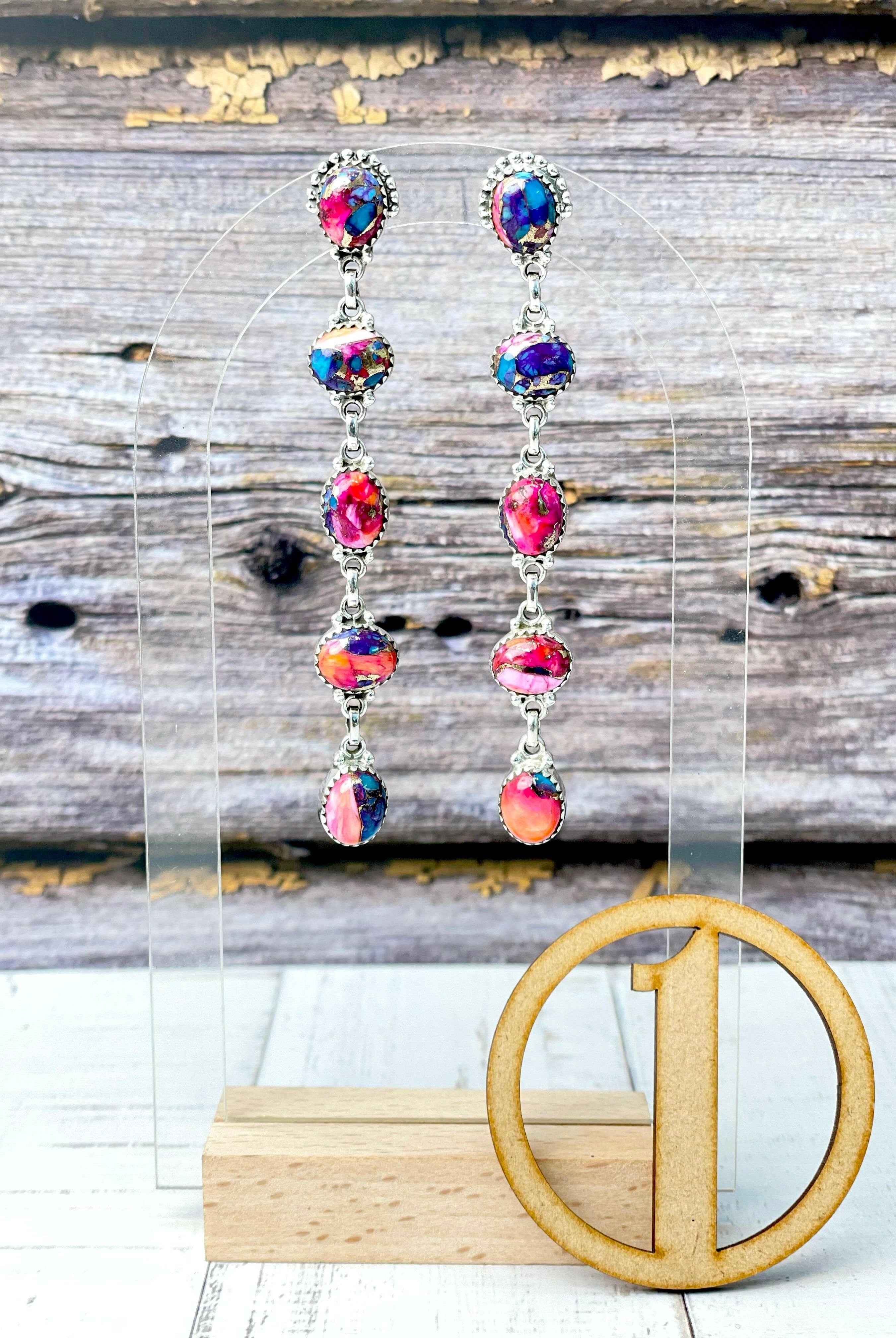 Klassic Dangle Stone Drop Earrings-Earrings-Krush Kandy, Women's Online Fashion Boutique Located in Phoenix, Arizona (Scottsdale Area)