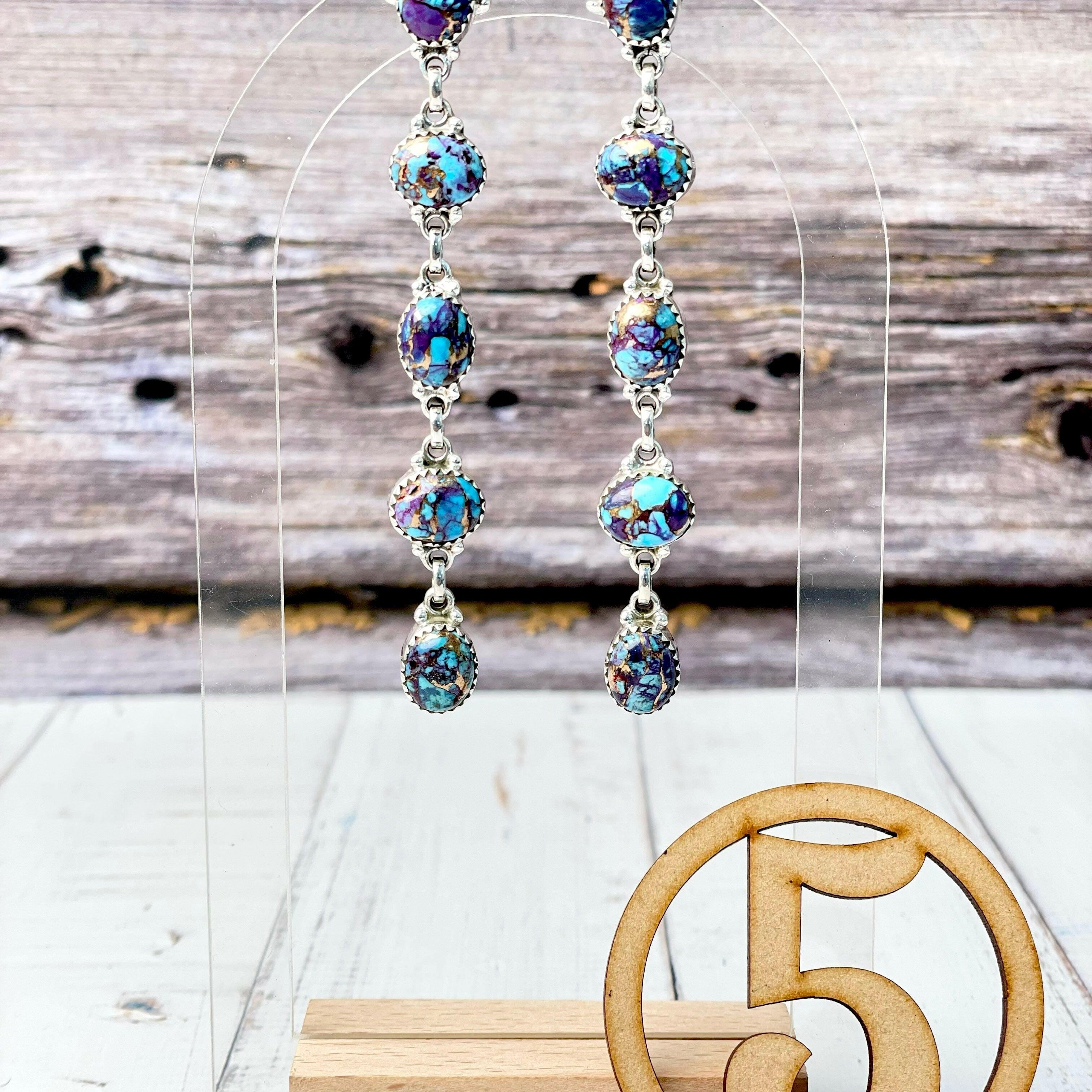 Klassic Dangle Stone Drop Earrings-Earrings-Krush Kandy, Women's Online Fashion Boutique Located in Phoenix, Arizona (Scottsdale Area)