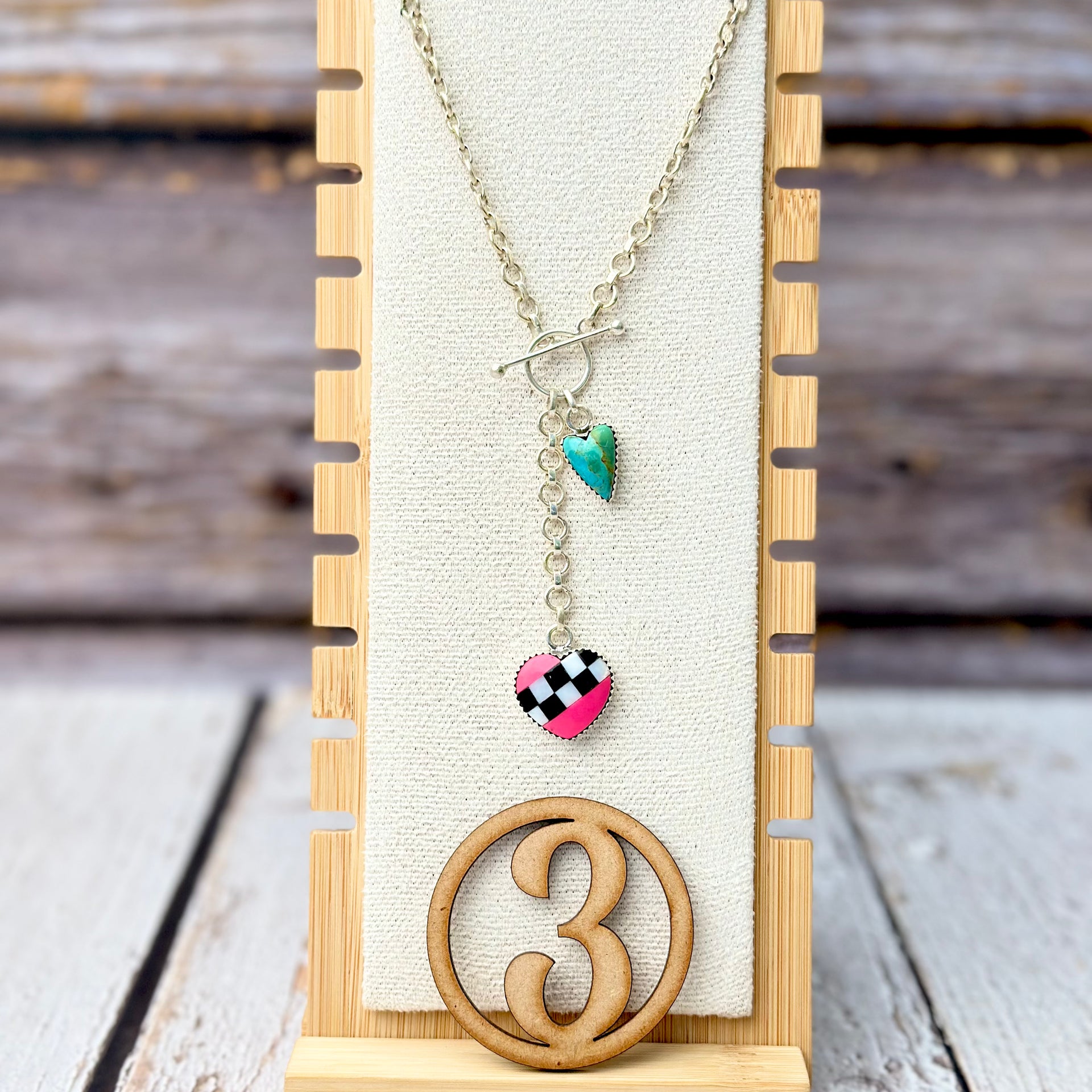 Way To Your Heart Checkered & Stripe Necklaces-Necklaces-Krush Kandy, Women's Online Fashion Boutique Located in Phoenix, Arizona (Scottsdale Area)