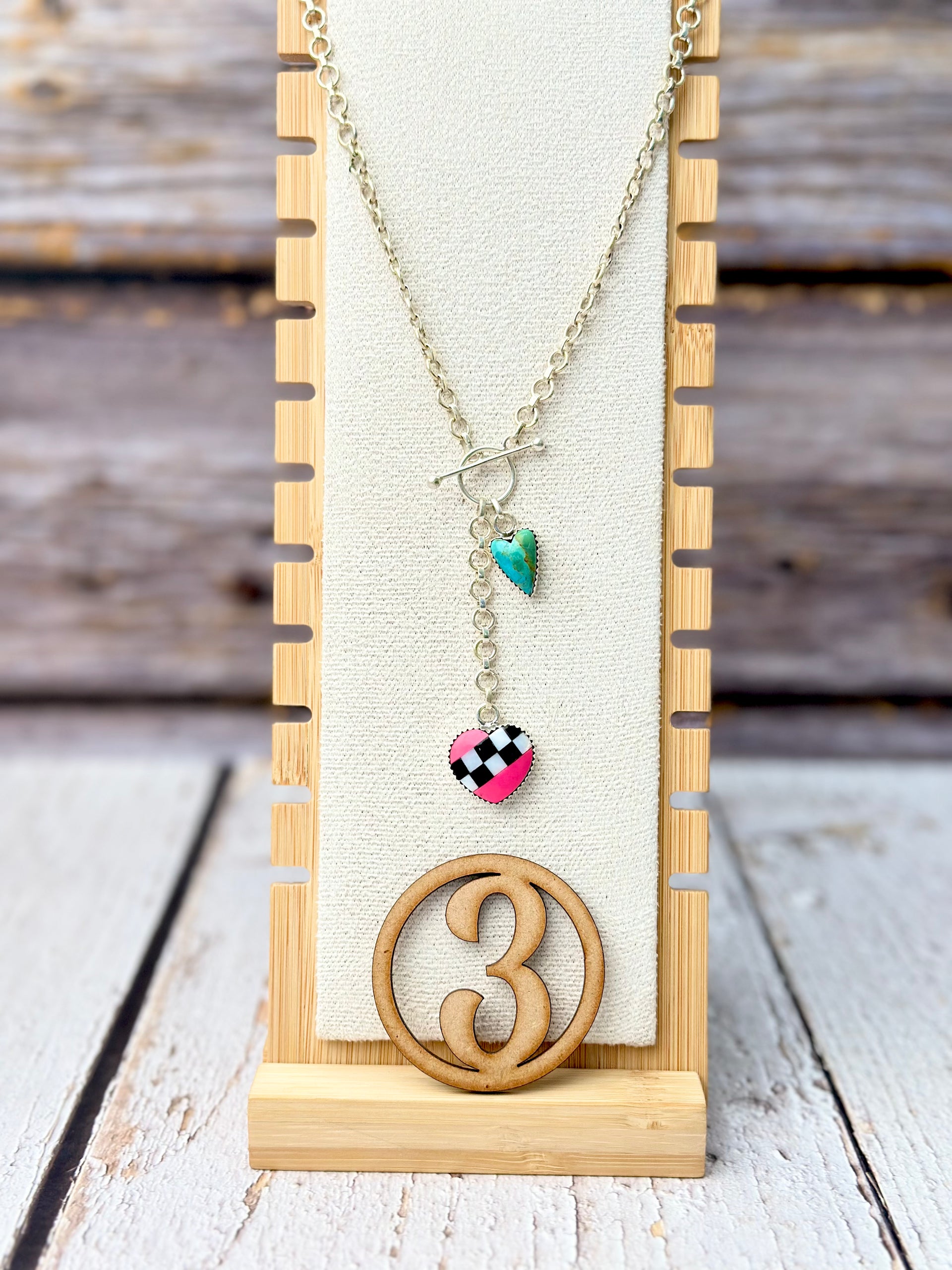 Way To Your Heart Checkered & Stripe Necklaces-Necklaces-Krush Kandy, Women's Online Fashion Boutique Located in Phoenix, Arizona (Scottsdale Area)