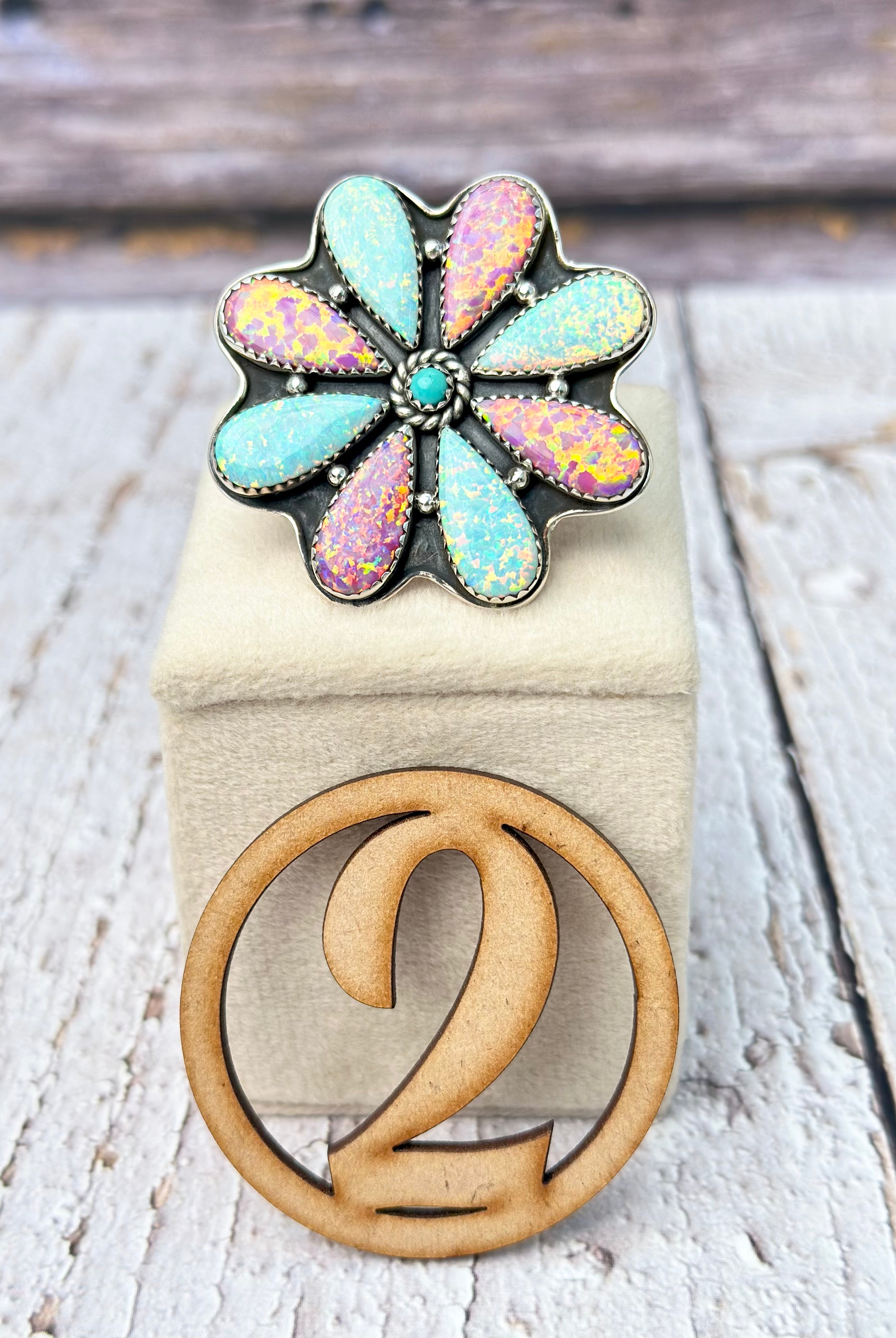 Multi Ultimate Opal Blooming Ring-Rings-Krush Kandy, Women's Online Fashion Boutique Located in Phoenix, Arizona (Scottsdale Area)