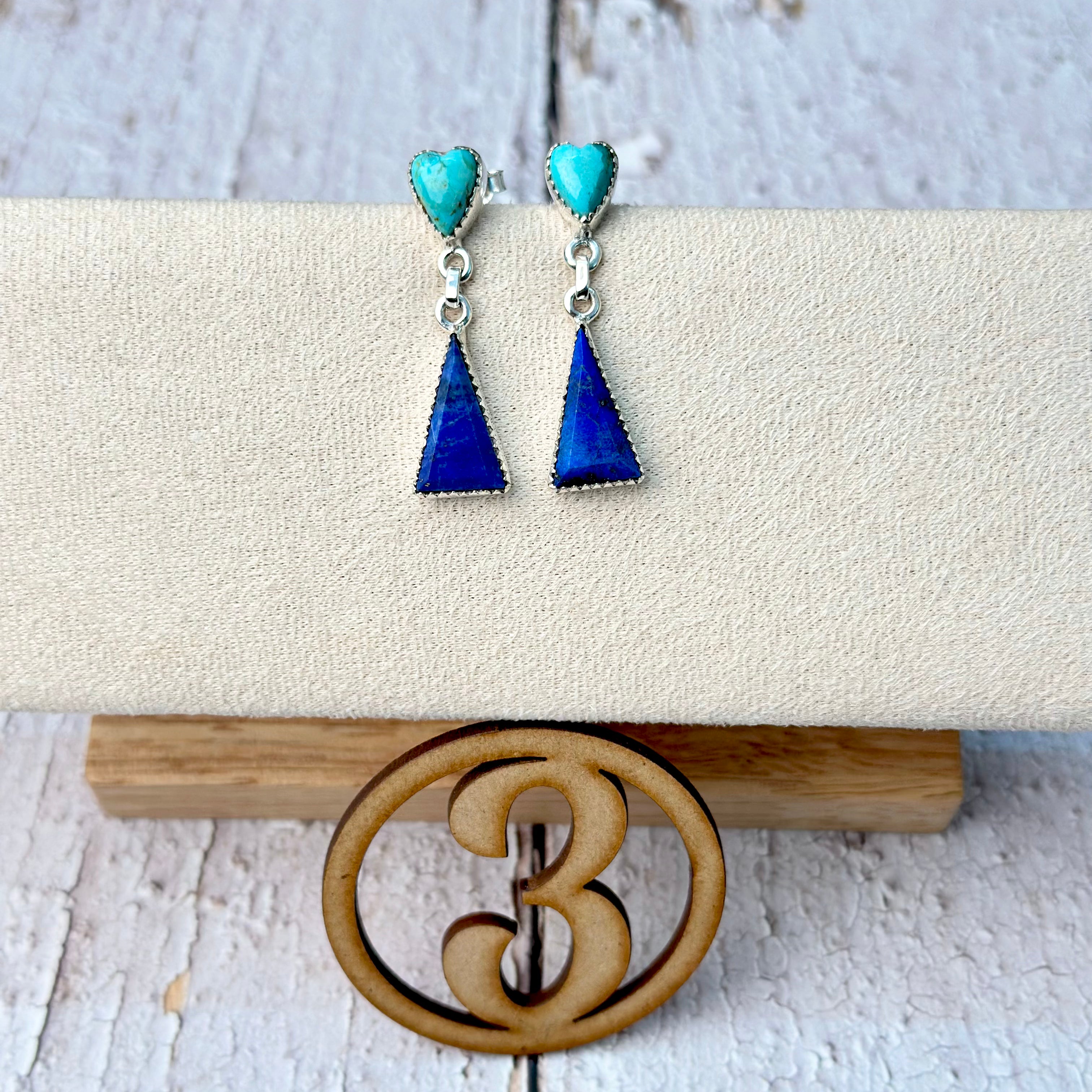 Turquoise & Lapis Earrings-Earrings-Krush Kandy, Women's Online Fashion Boutique Located in Phoenix, Arizona (Scottsdale Area)