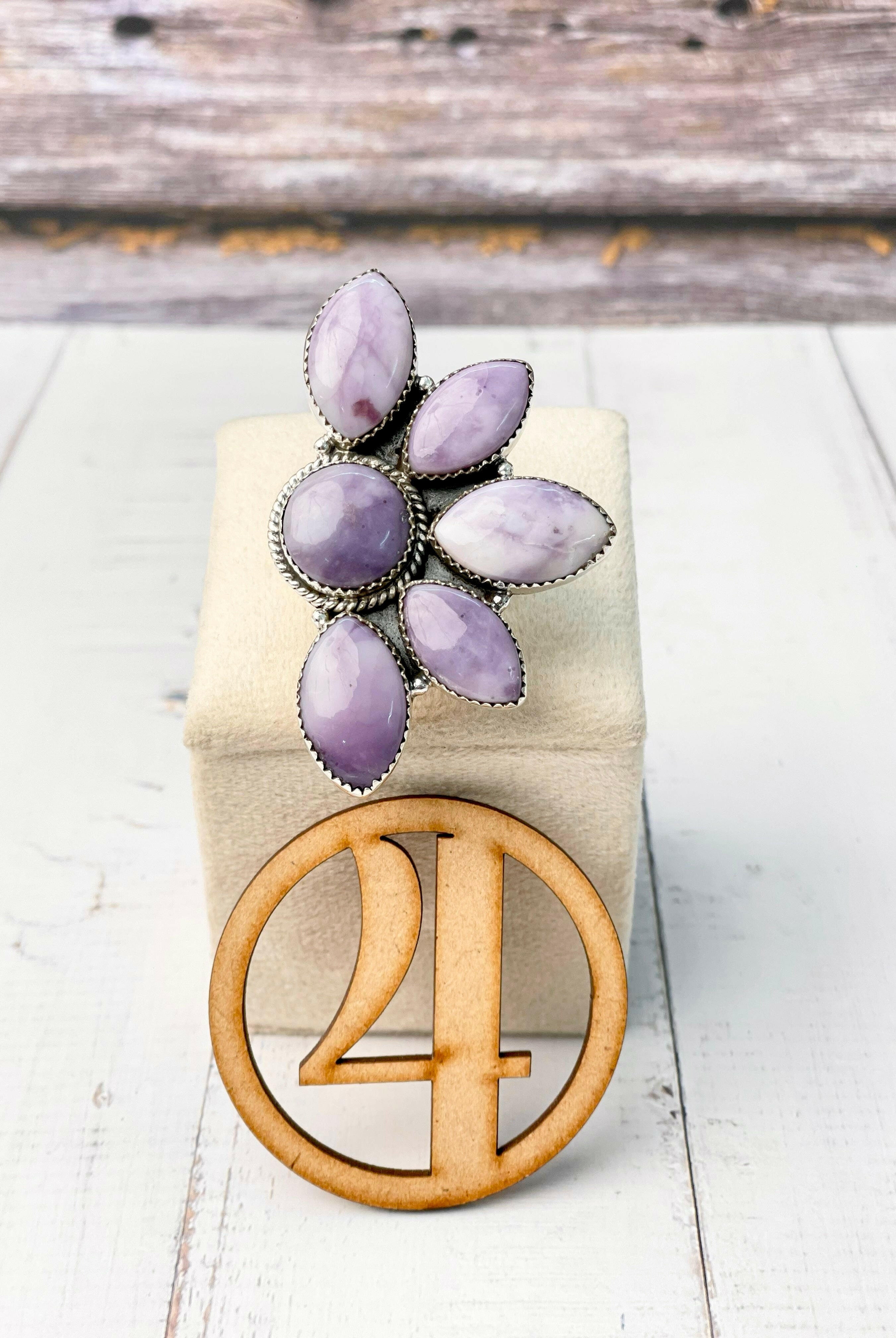 Desert Embrace Half Flower Cluster Ring-Rings-Krush Kandy, Women's Online Fashion Boutique Located in Phoenix, Arizona (Scottsdale Area)