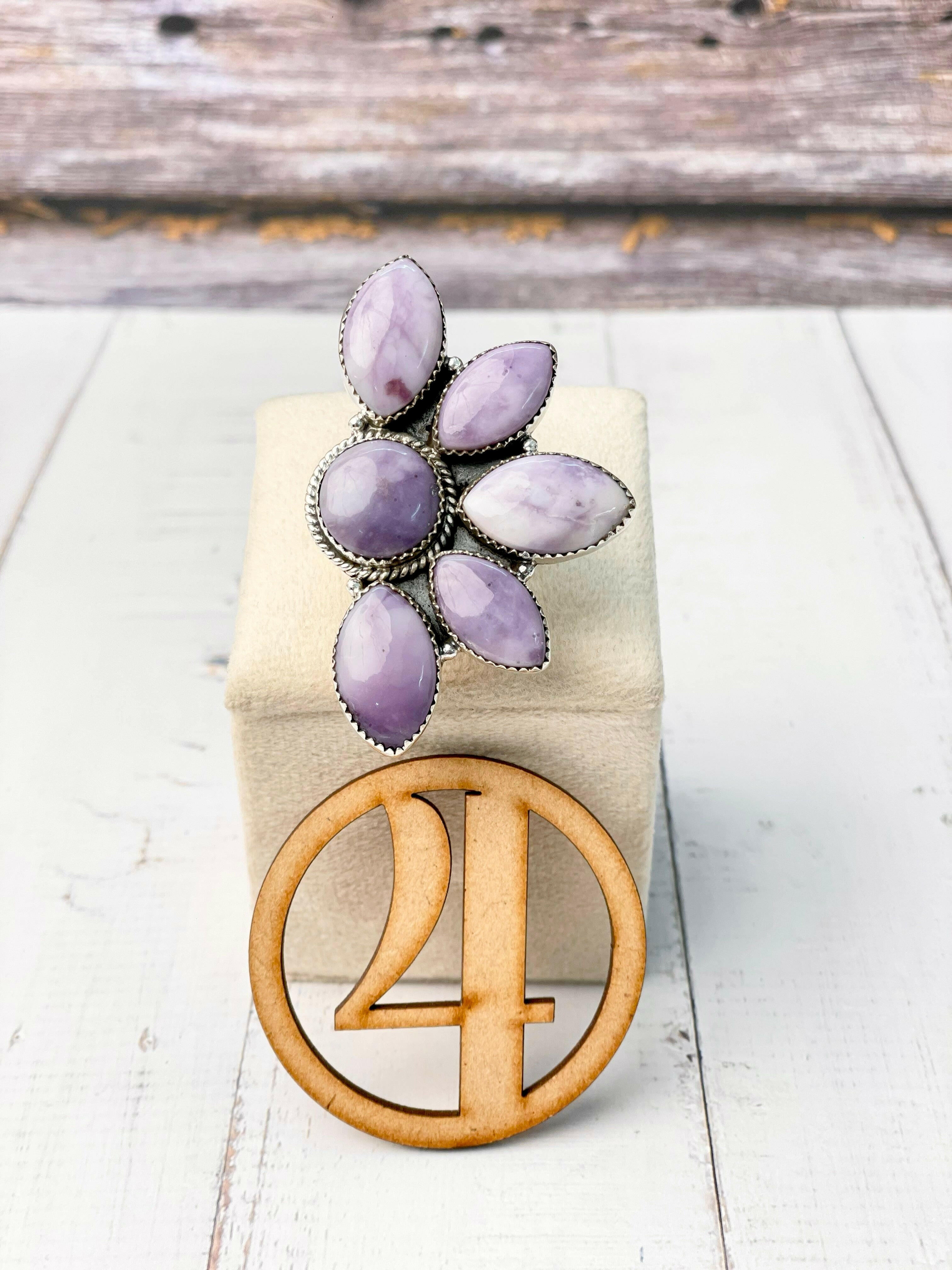 Desert Embrace Half Flower Cluster Ring-Rings-Krush Kandy, Women's Online Fashion Boutique Located in Phoenix, Arizona (Scottsdale Area)