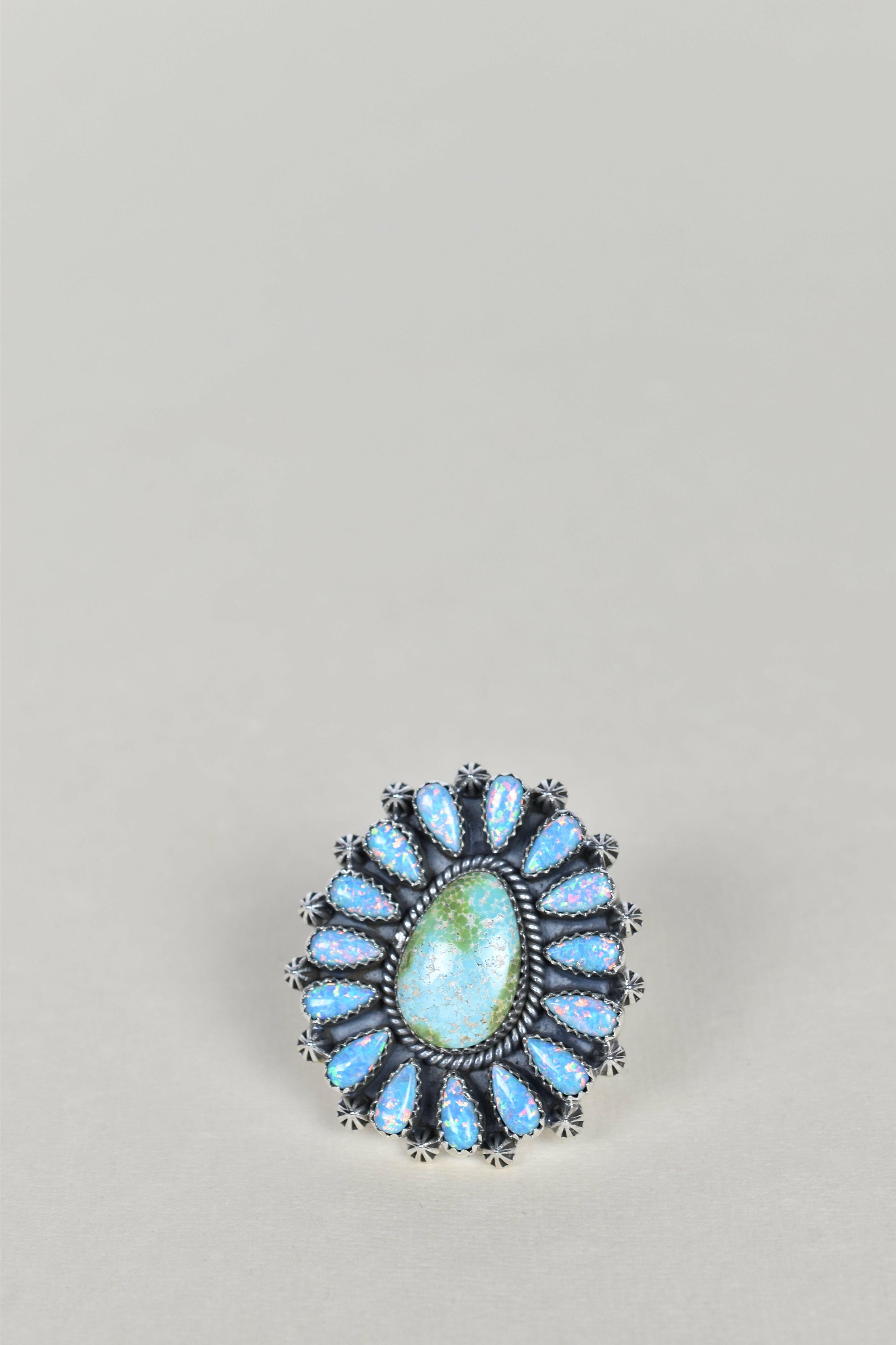 Sonoran Gold Turquoise & Opal One of A Kind Ring-Cluster Rings-Krush Kandy, Women's Online Fashion Boutique Located in Phoenix, Arizona (Scottsdale Area)