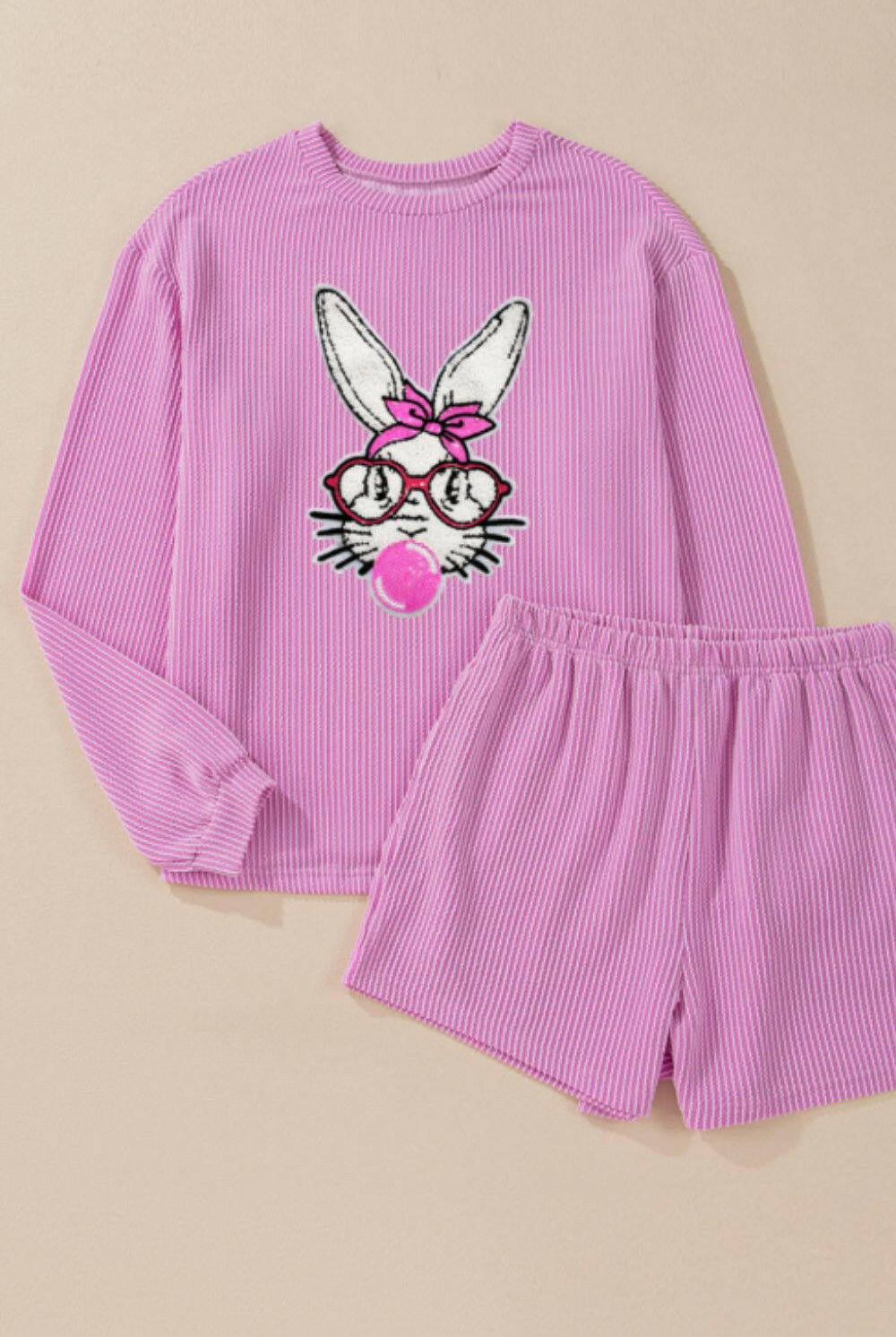 Bubblegum Bunny Sequin Set-2 Piece Outfit Sets-Krush Kandy, Women's Online Fashion Boutique Located in Phoenix, Arizona (Scottsdale Area)