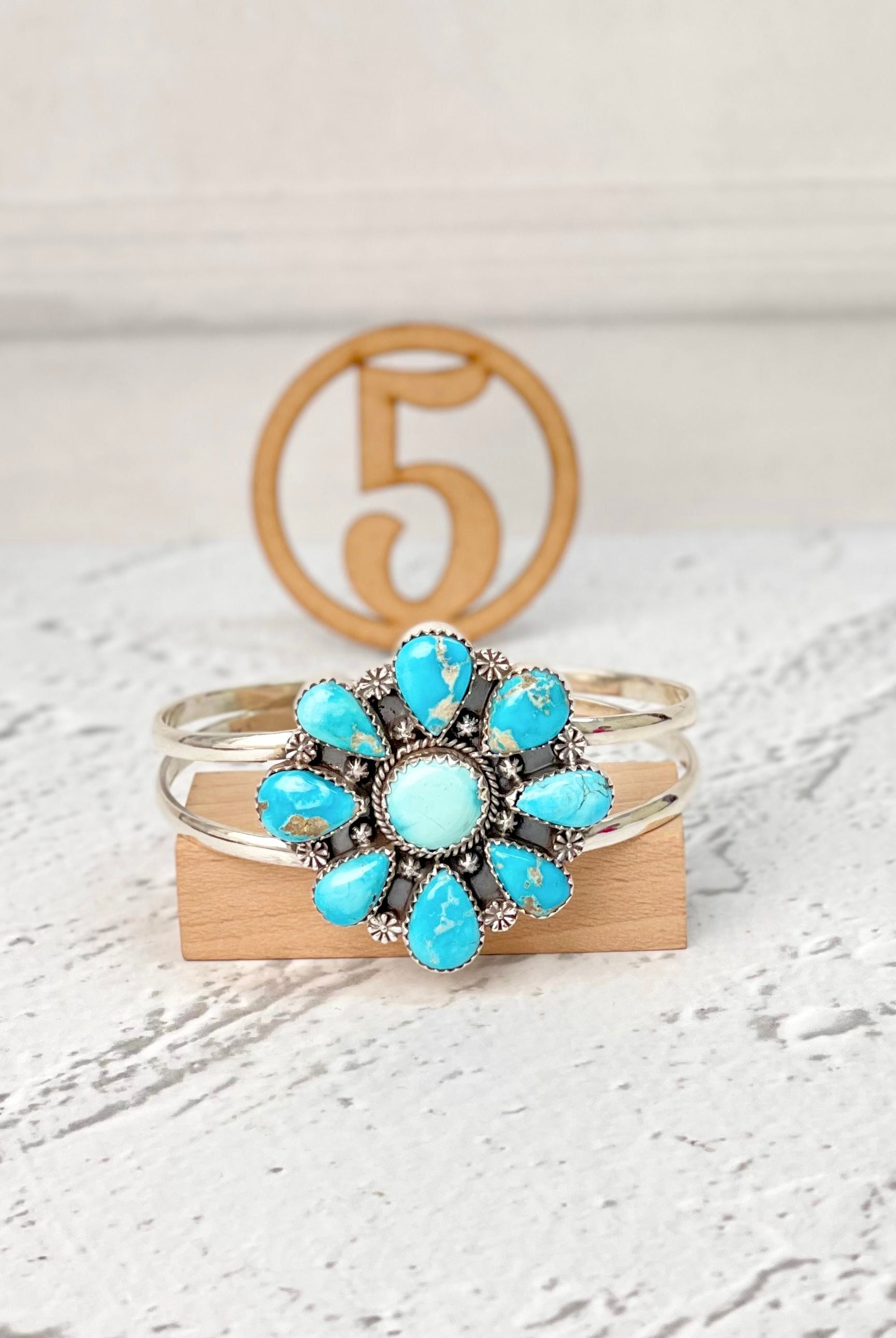 White Water Turquoise Cuff Bangles-Bracelets-Krush Kandy, Women's Online Fashion Boutique Located in Phoenix, Arizona (Scottsdale Area)