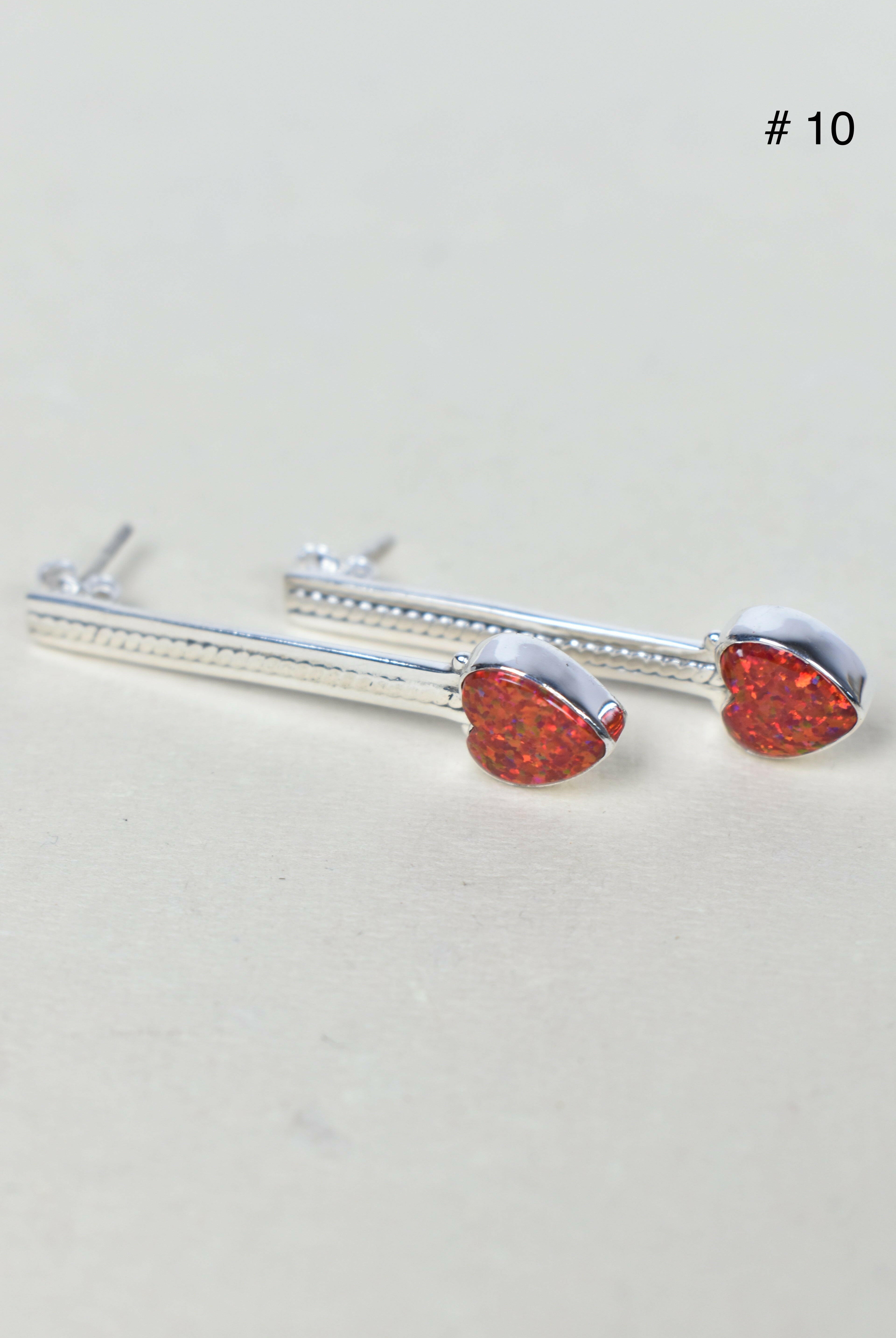 Silver Solitaire Bar Earrings-Drop Earrings-Krush Kandy, Women's Online Fashion Boutique Located in Phoenix, Arizona (Scottsdale Area)