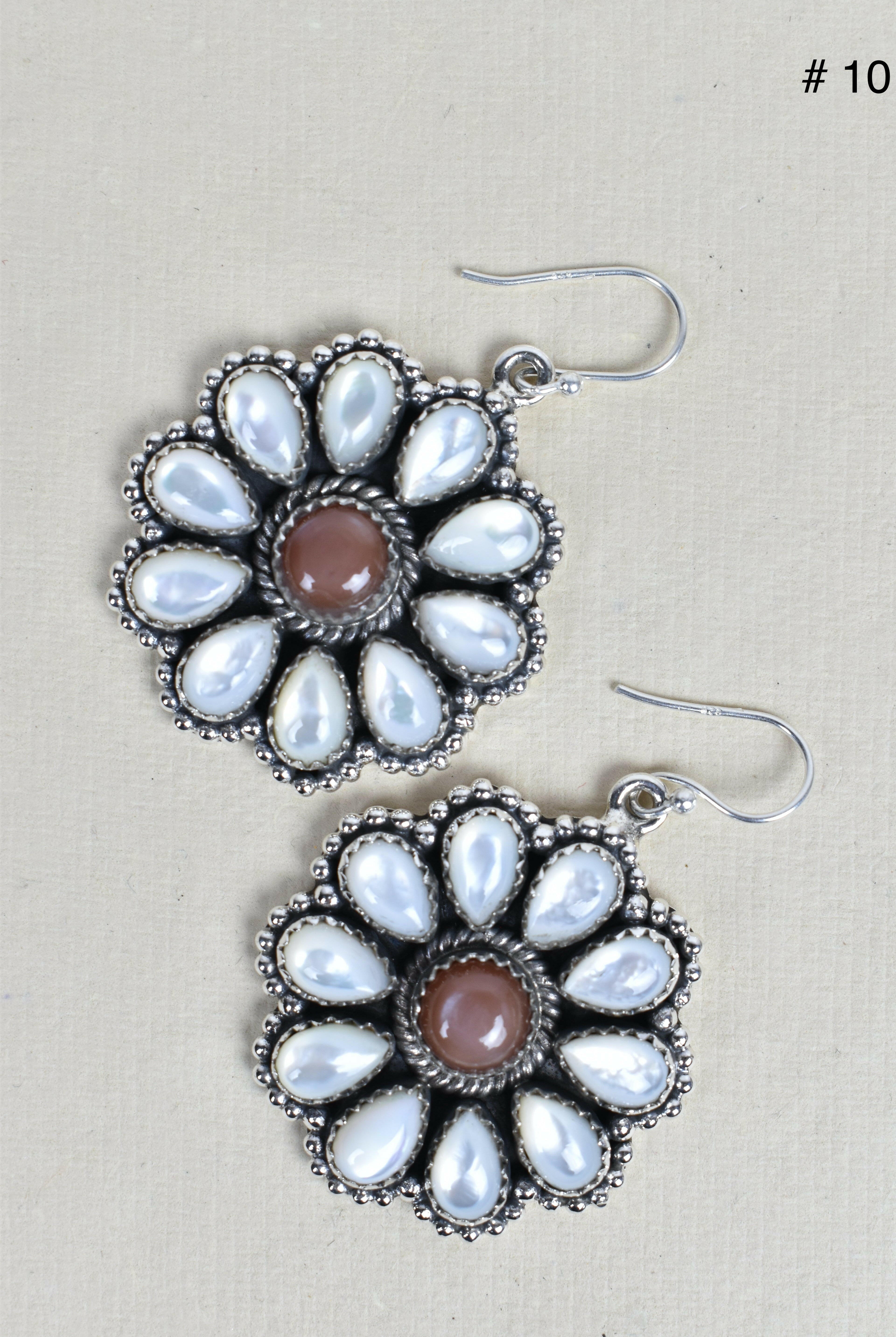 Sterling Silver Concho Cluster Earrings-Stud Earrings-Krush Kandy, Women's Online Fashion Boutique Located in Phoenix, Arizona (Scottsdale Area)
