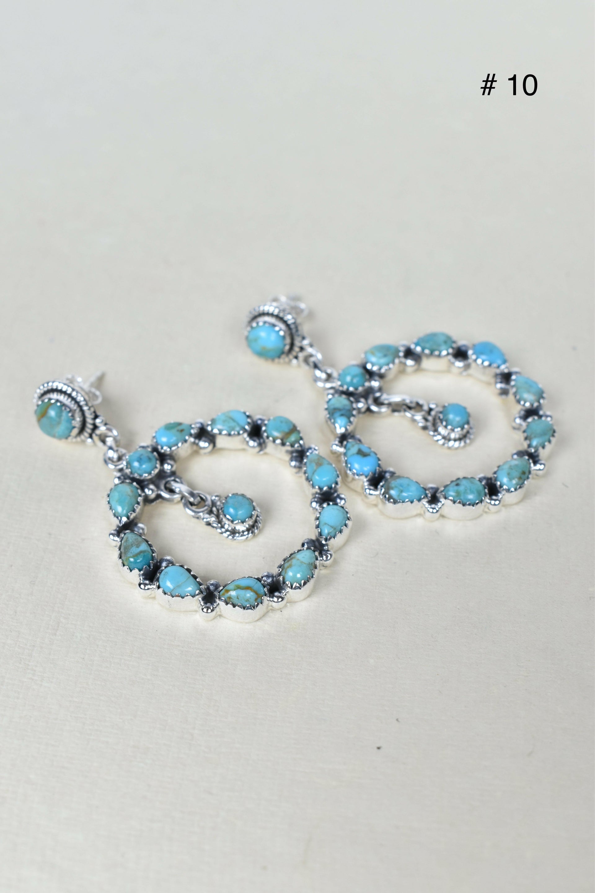 Jeweled Hoop Swing Sterling Silver Earrings-Drop Earrings-Krush Kandy, Women's Online Fashion Boutique Located in Phoenix, Arizona (Scottsdale Area)