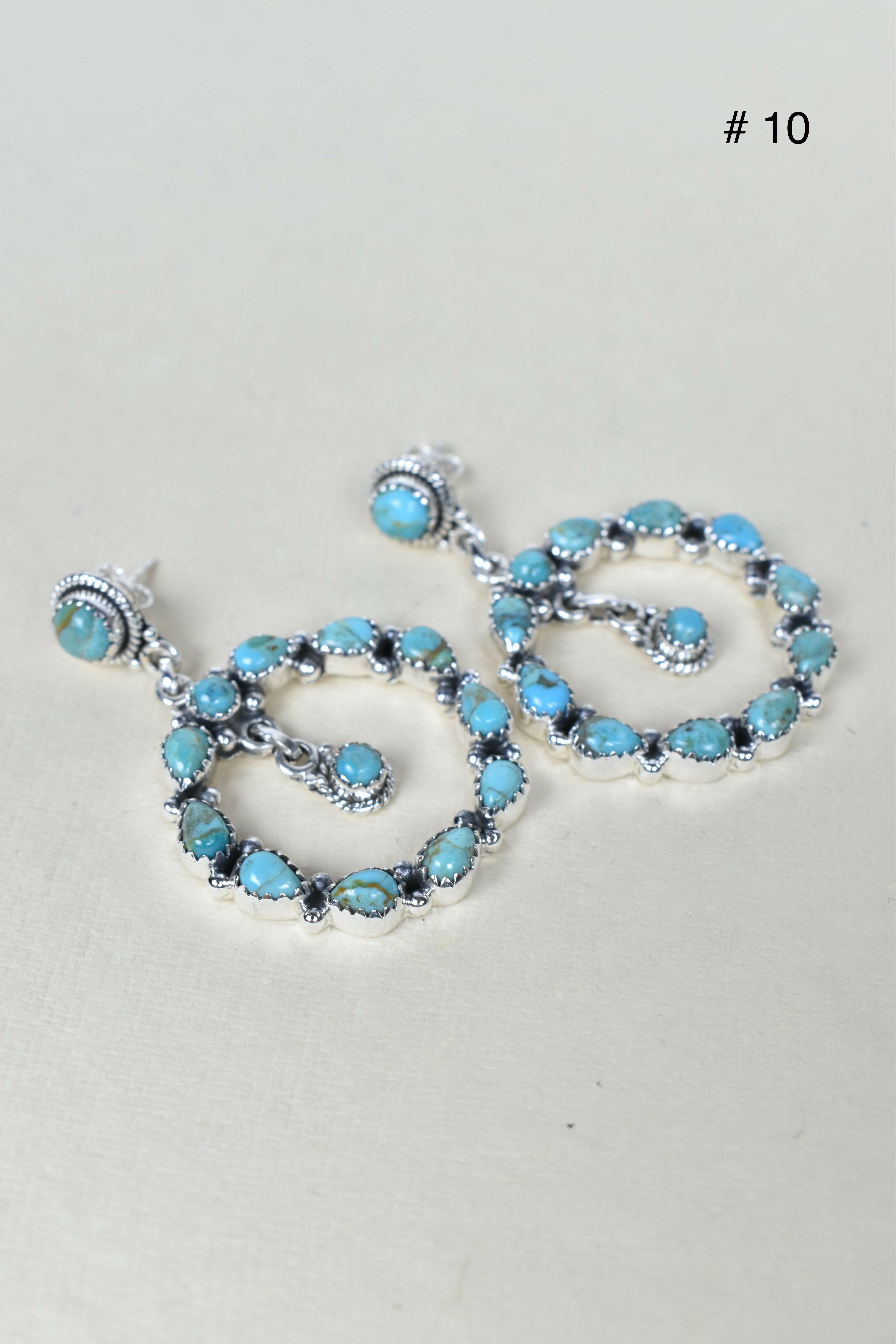 Jeweled Hoop Swing Sterling Silver Earrings-Drop Earrings-Krush Kandy, Women's Online Fashion Boutique Located in Phoenix, Arizona (Scottsdale Area)