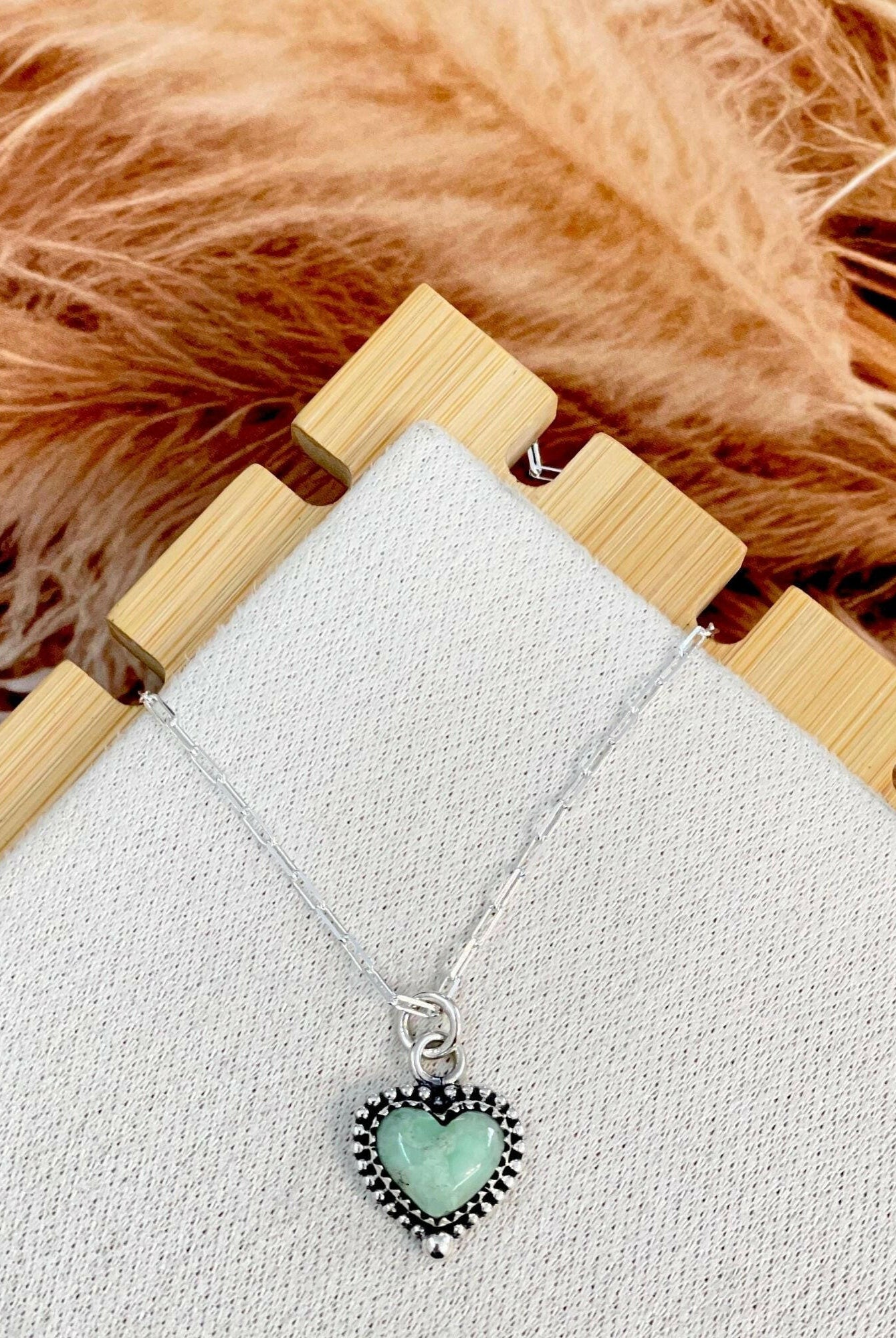 Little Heart Stone Necklace-Necklaces-Krush Kandy, Women's Online Fashion Boutique Located in Phoenix, Arizona (Scottsdale Area)