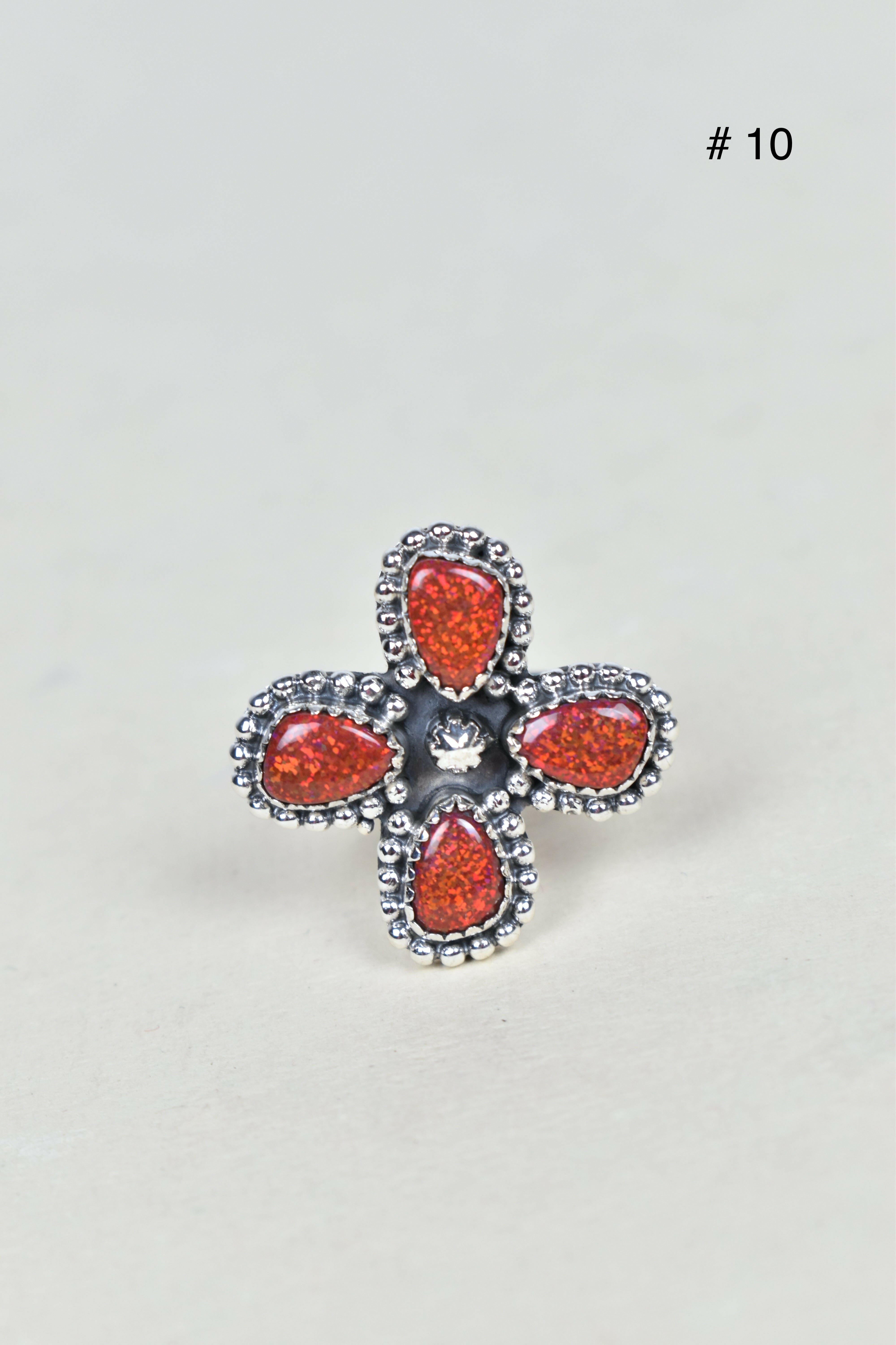 4 Leaf Cluster Ring-Cluster Rings-Krush Kandy, Women's Online Fashion Boutique Located in Phoenix, Arizona (Scottsdale Area)