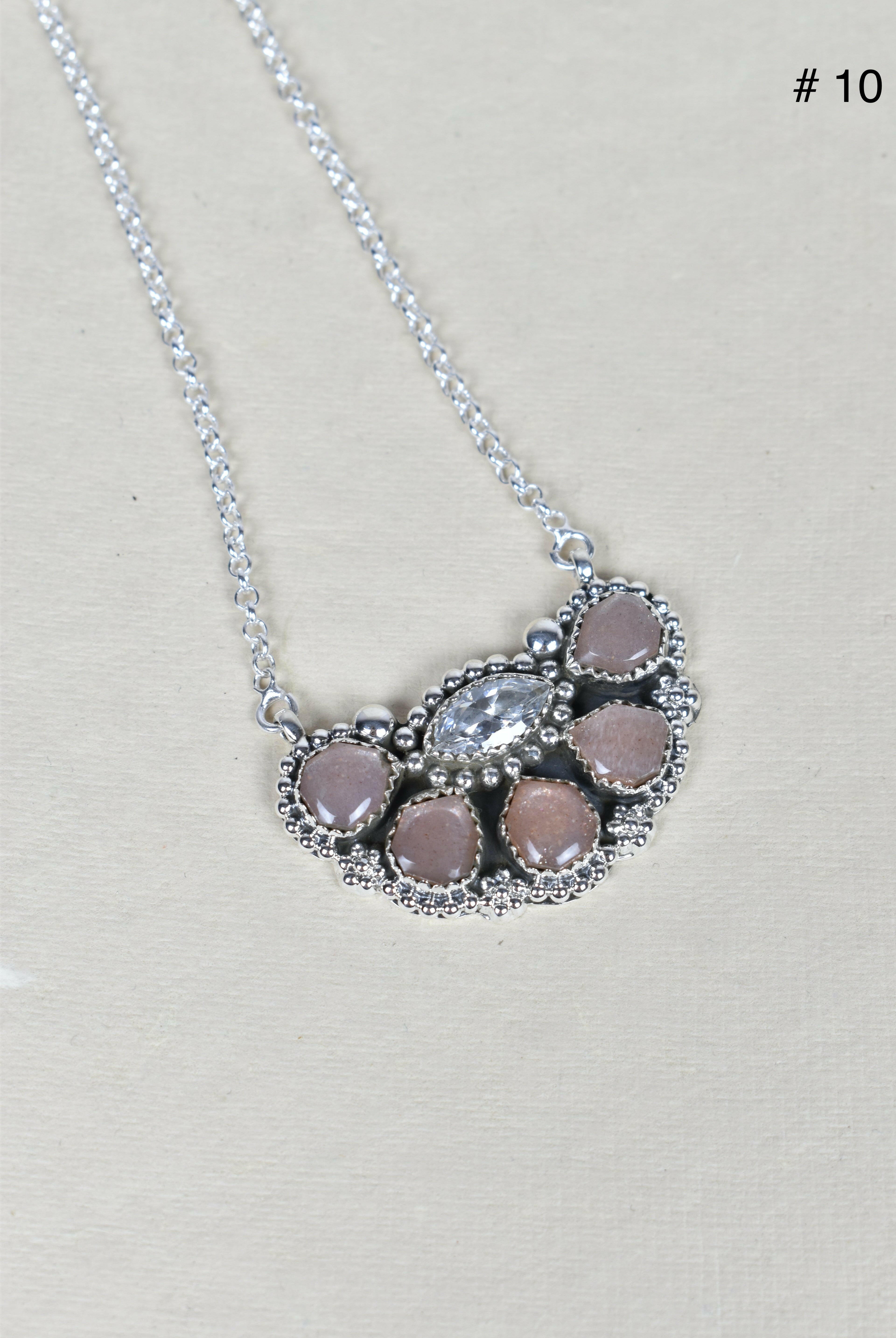 Paw Pad CZ & Stone Necklace-Pendant Necklaces-Krush Kandy, Women's Online Fashion Boutique Located in Phoenix, Arizona (Scottsdale Area)
