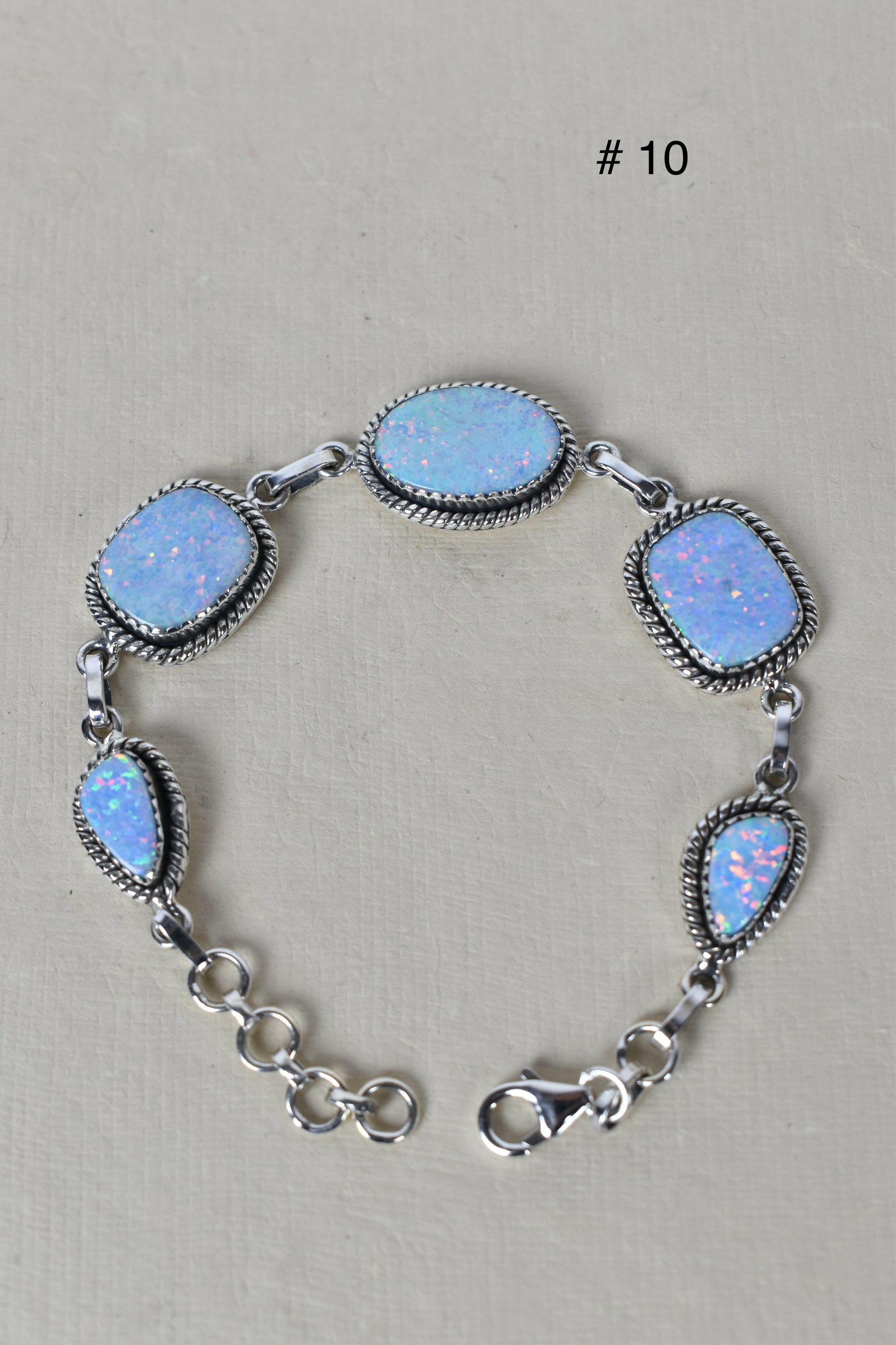 ONE OF A KIND STERLING SILVER 5 STONE BRACELET-Gemstone Bracelets-Krush Kandy, Women's Online Fashion Boutique Located in Phoenix, Arizona (Scottsdale Area)