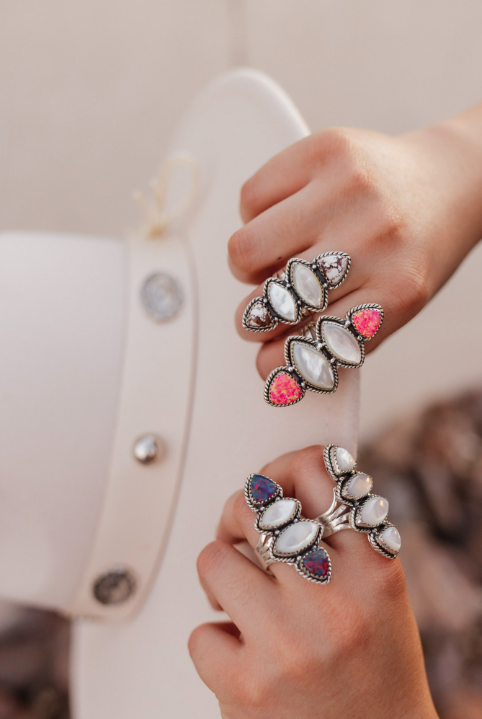 Krush Exclusive White Shell Crawler Ring-Crawler Rings-Krush Kandy, Women's Online Fashion Boutique Located in Phoenix, Arizona (Scottsdale Area)