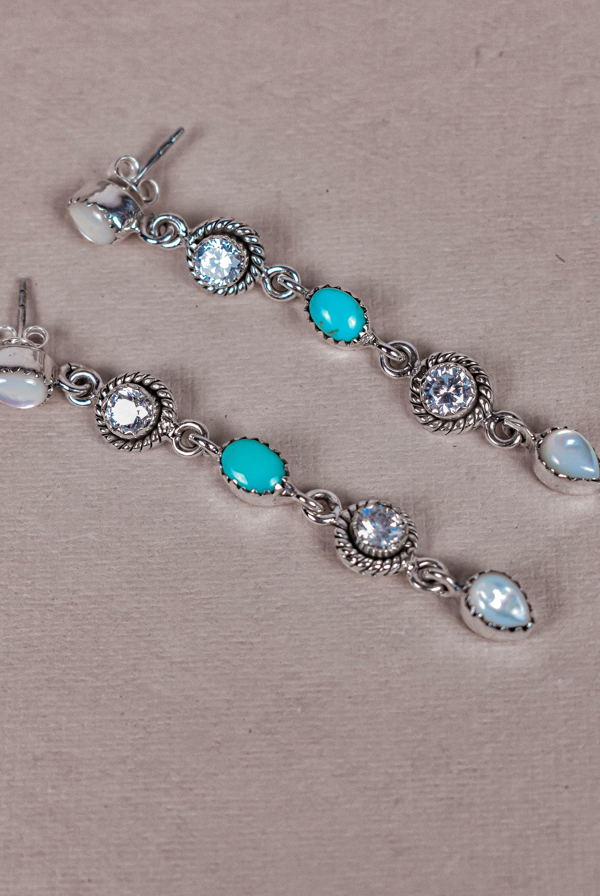 Triple Double Dangle Earrings-Drop Earrings-Krush Kandy, Women's Online Fashion Boutique Located in Phoenix, Arizona (Scottsdale Area)