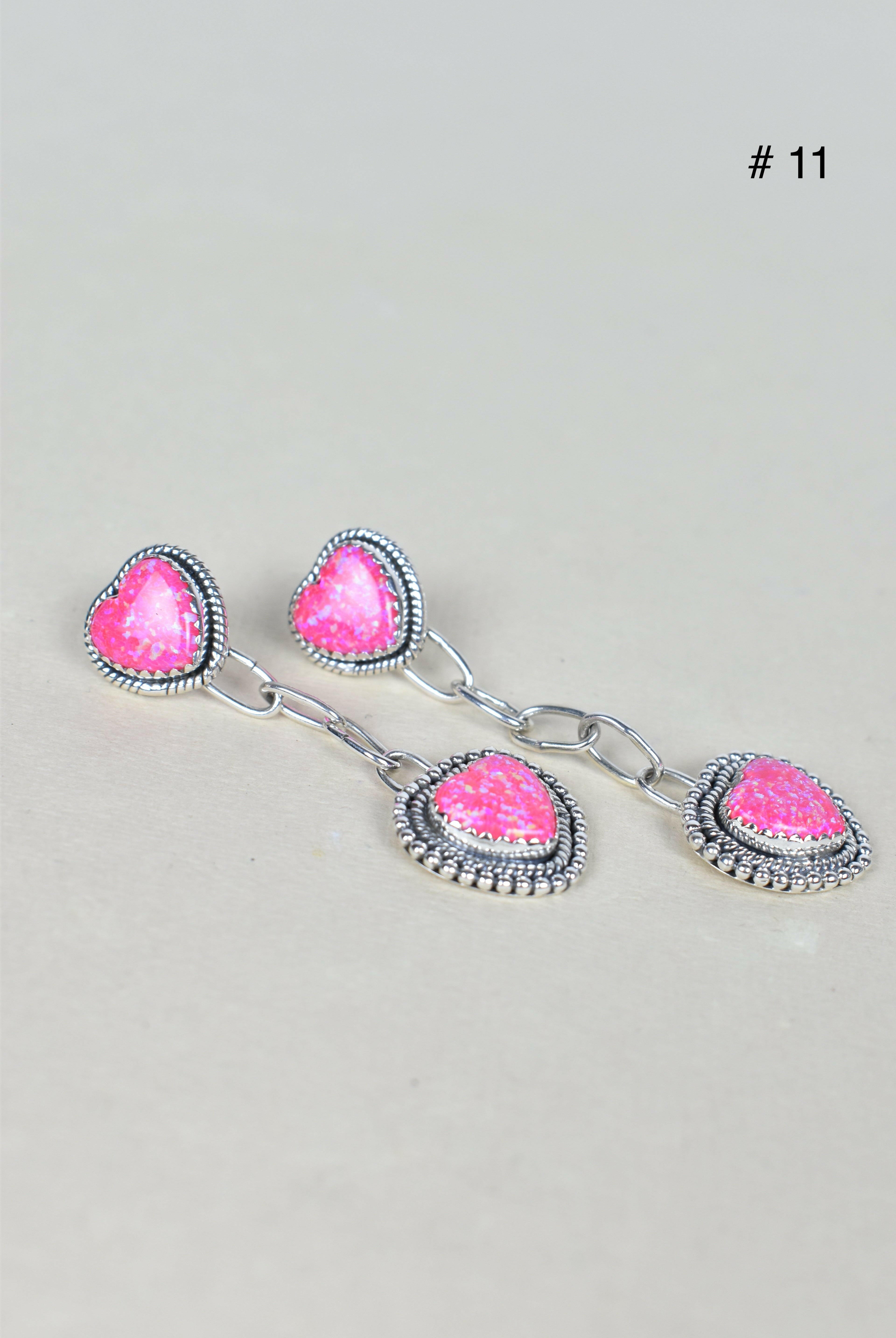 Gem Duet Chain Drop Earrings-Drop Earrings-Krush Kandy, Women's Online Fashion Boutique Located in Phoenix, Arizona (Scottsdale Area)