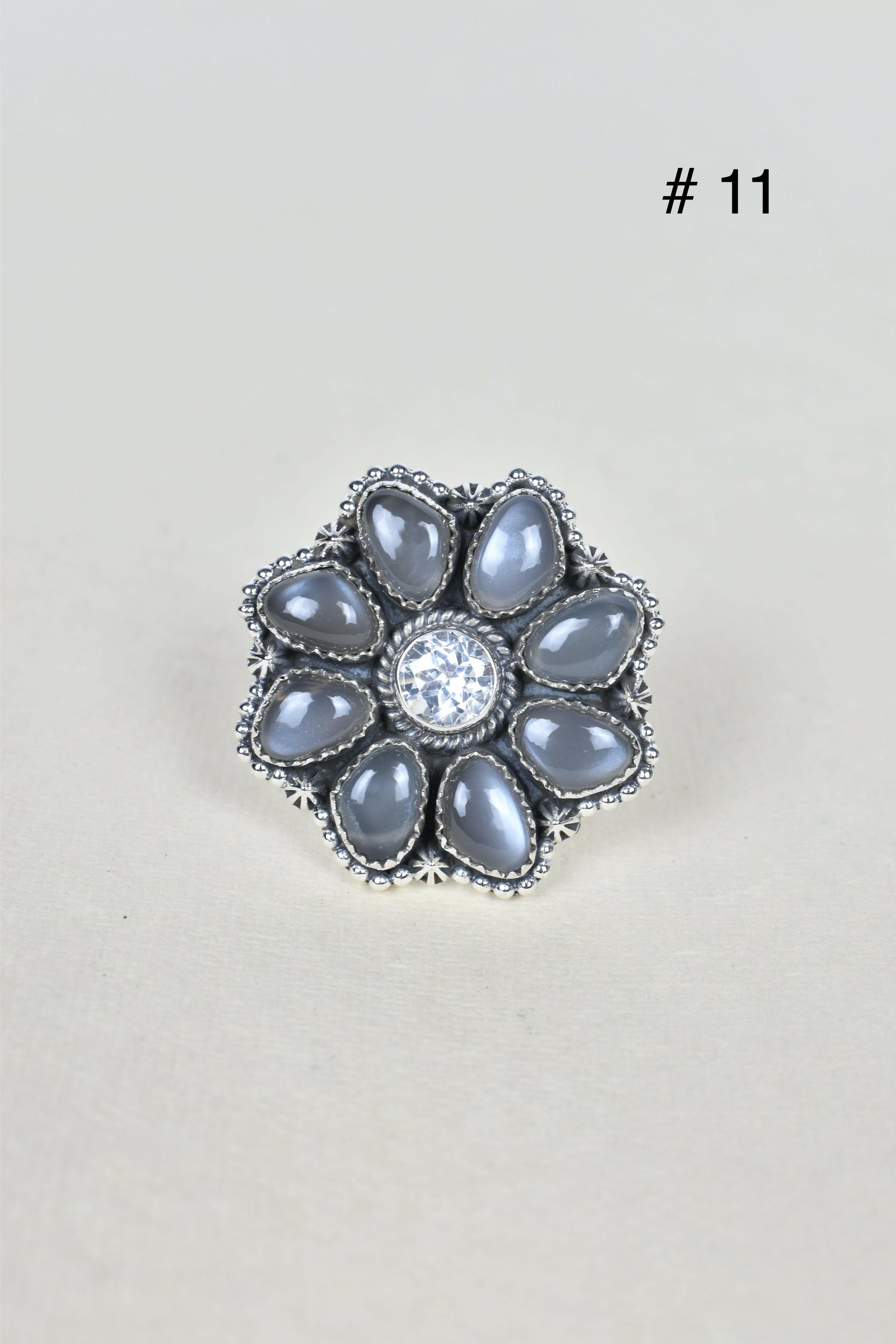 ONE OF A KIND STERLING SILVER CRYSTAL CLUSTER RINGS-Cluster Rings-Krush Kandy, Women's Online Fashion Boutique Located in Phoenix, Arizona (Scottsdale Area)