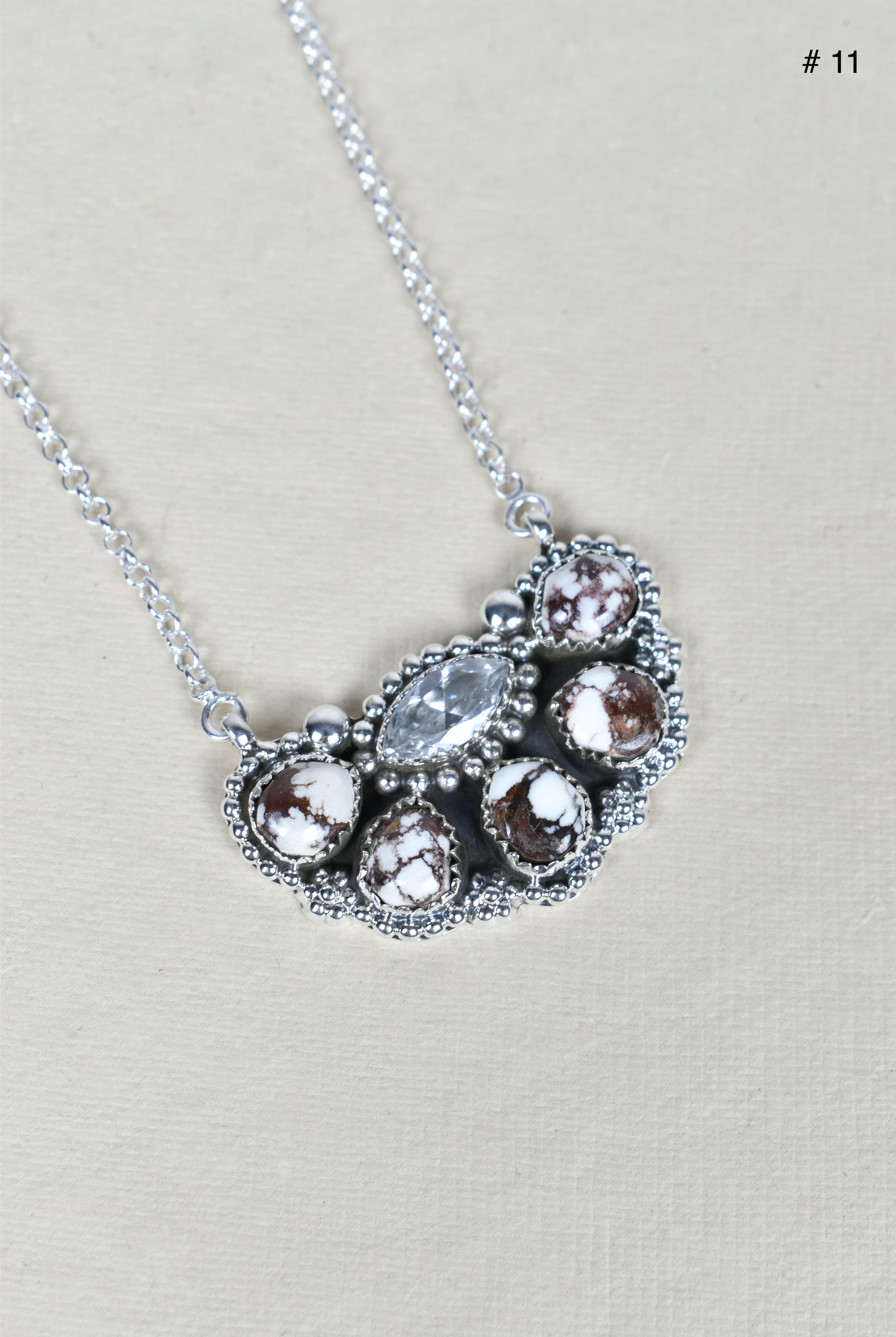 Paw Pad CZ & Stone Necklace-Pendant Necklaces-Krush Kandy, Women's Online Fashion Boutique Located in Phoenix, Arizona (Scottsdale Area)