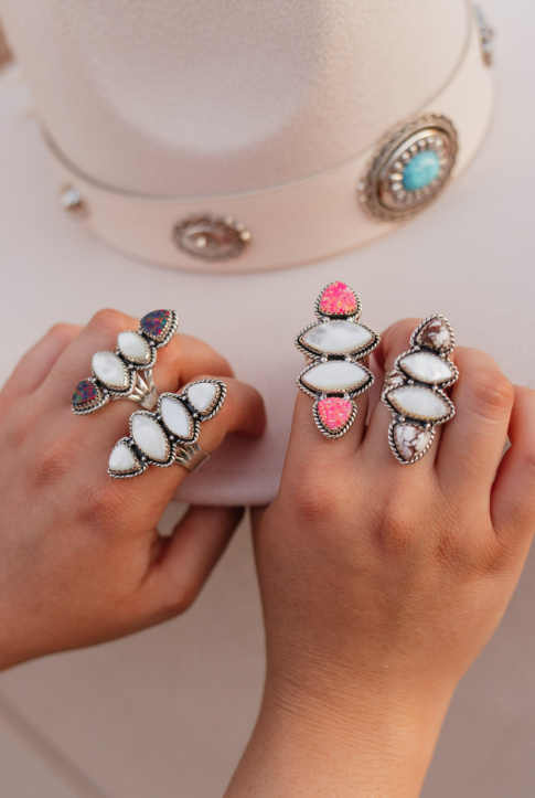 Krush Exclusive White Shell Crawler Ring-Crawler Rings-Krush Kandy, Women's Online Fashion Boutique Located in Phoenix, Arizona (Scottsdale Area)